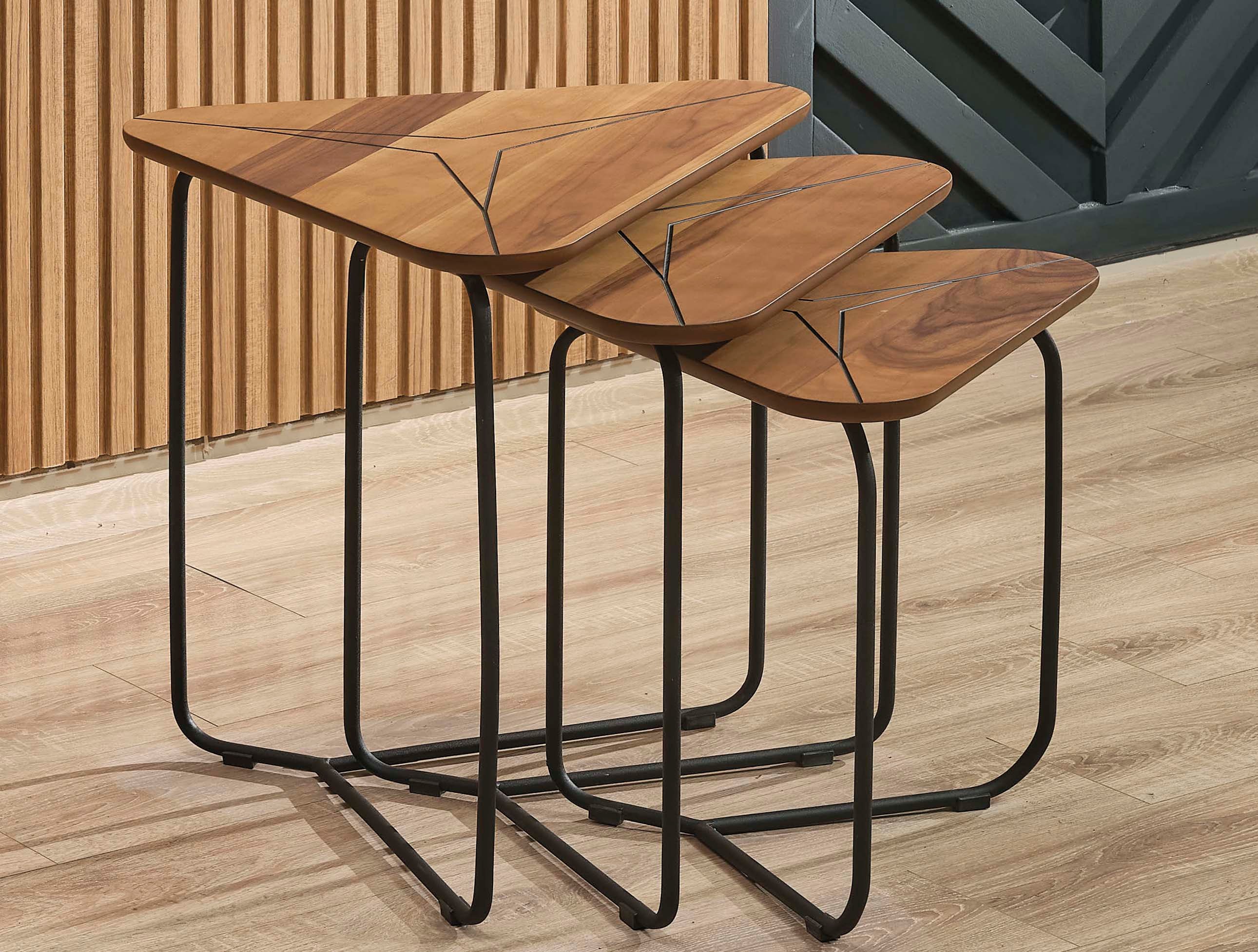 Trio Walnut Nesting Table