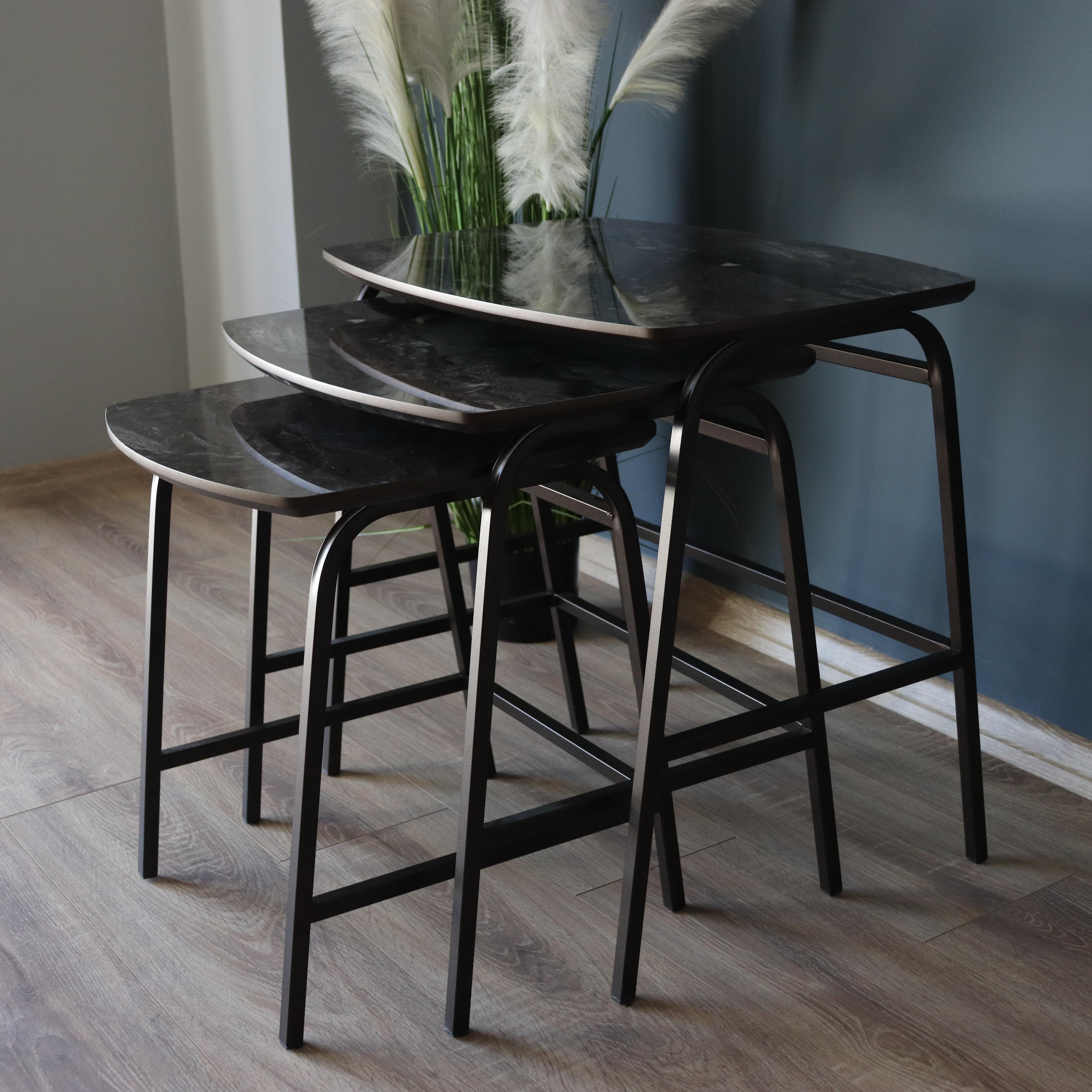 Nox Marble Pattern Nesting Table