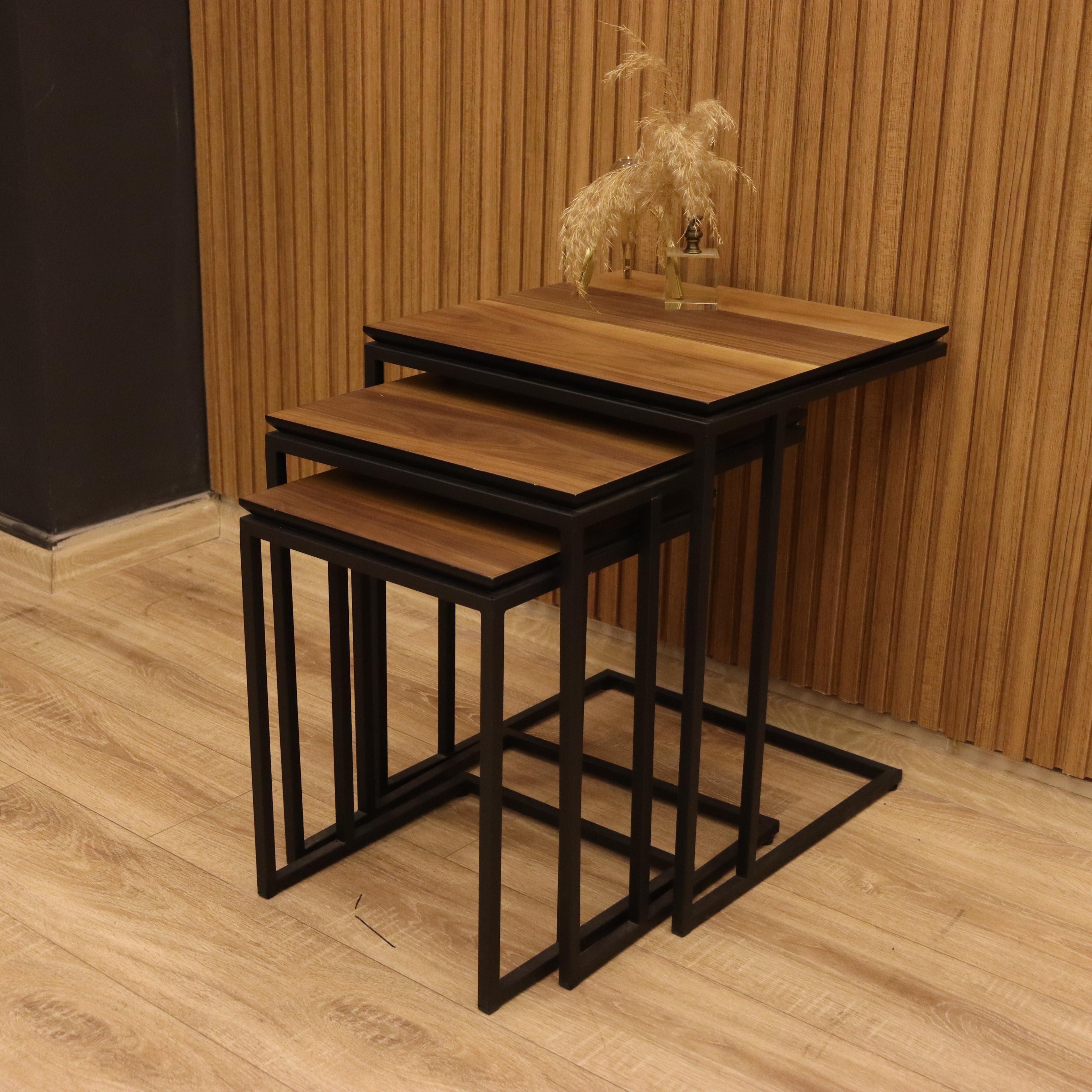 Neo Walnut Nesting Table