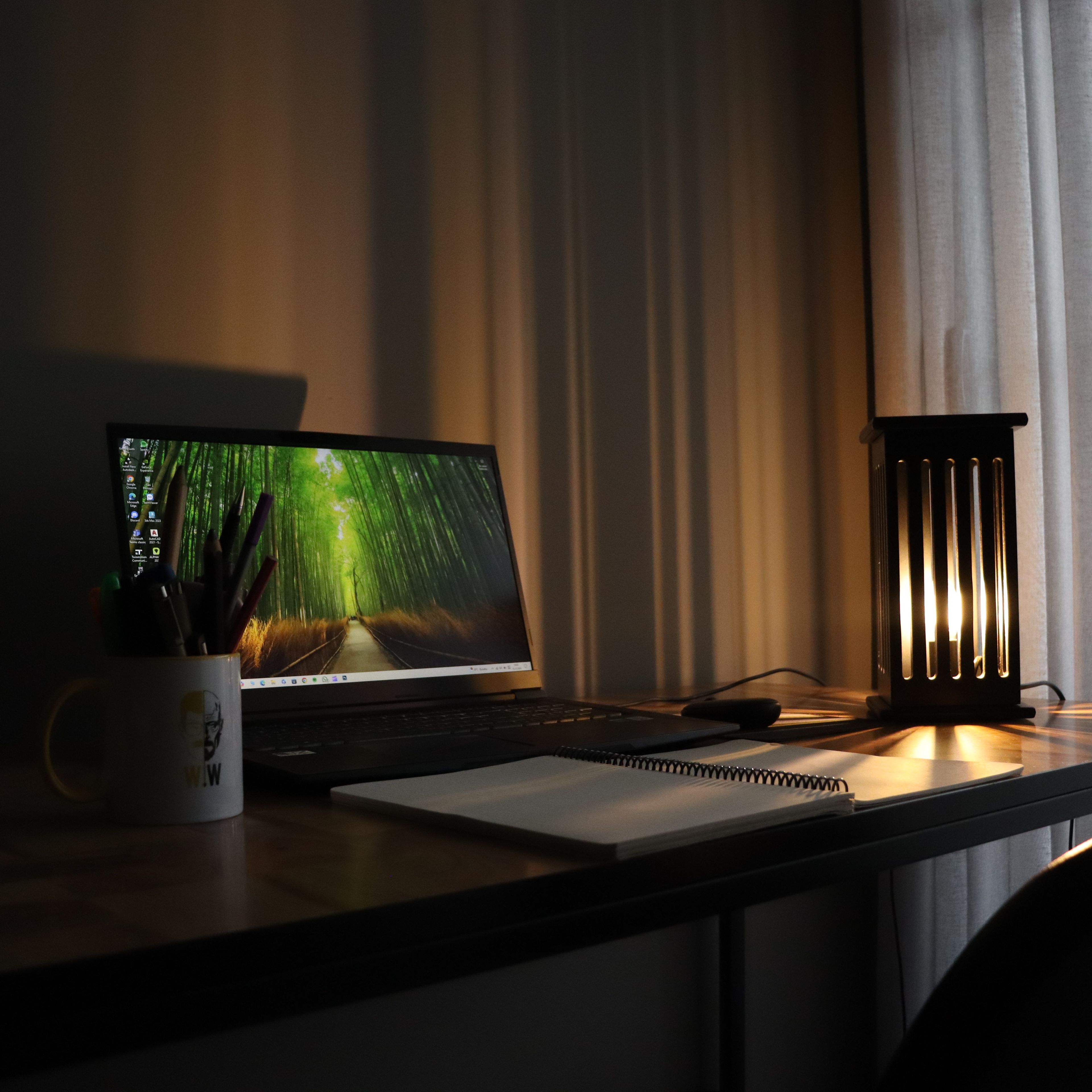 Wooden Desk Lamp