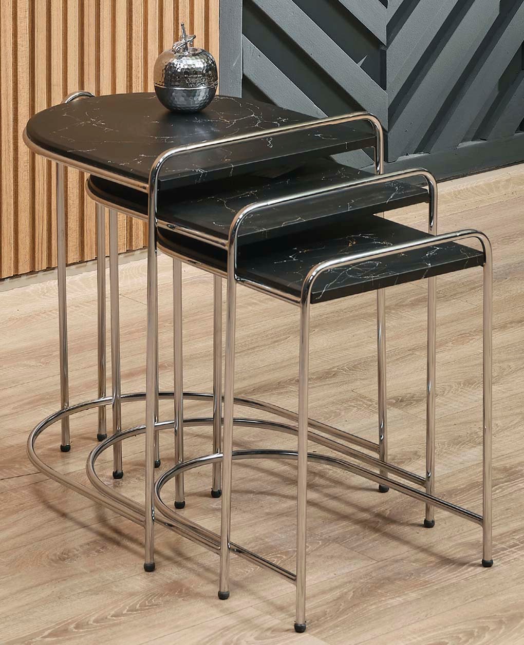 Tera Black Nesting Table