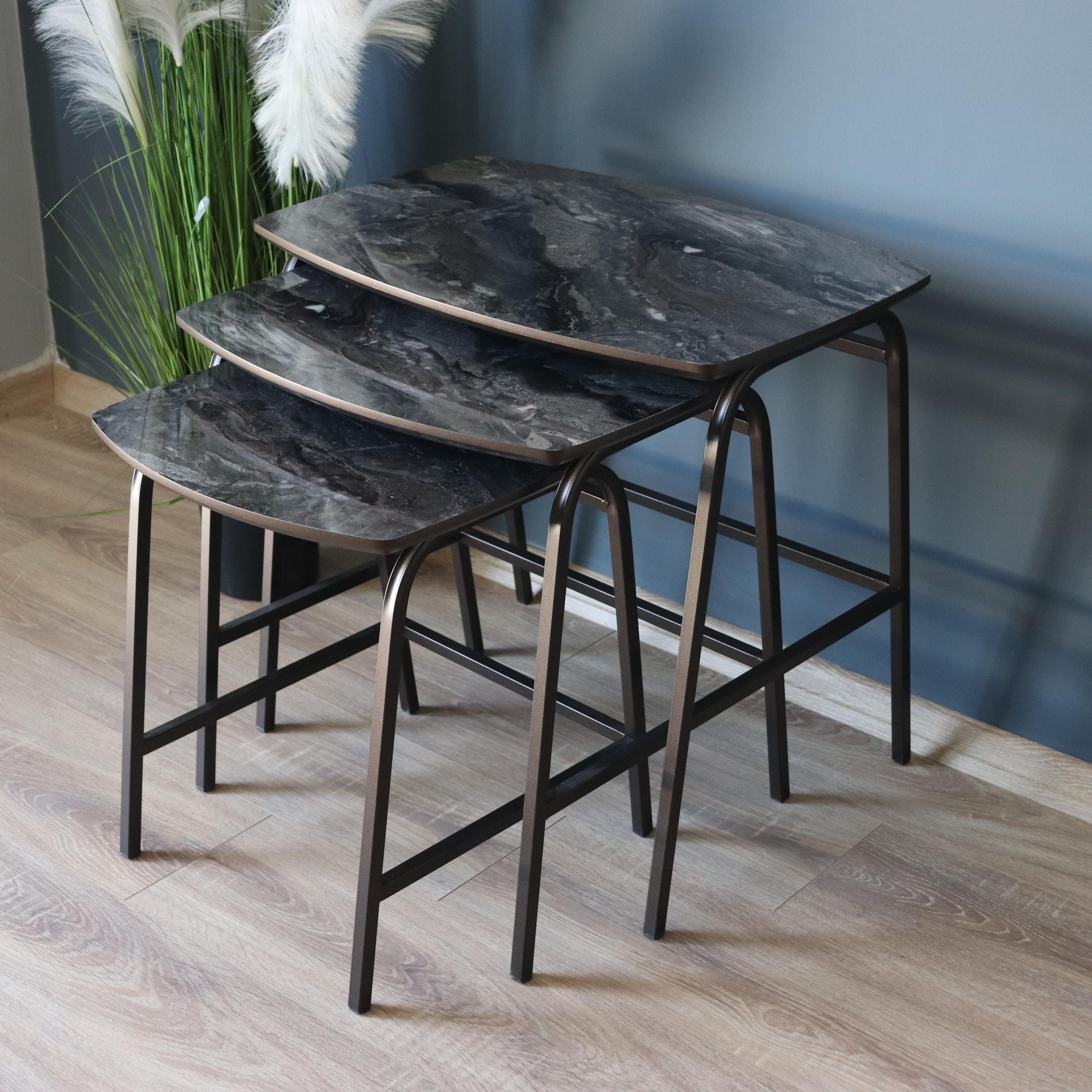 Nox Marble Pattern Nesting Table