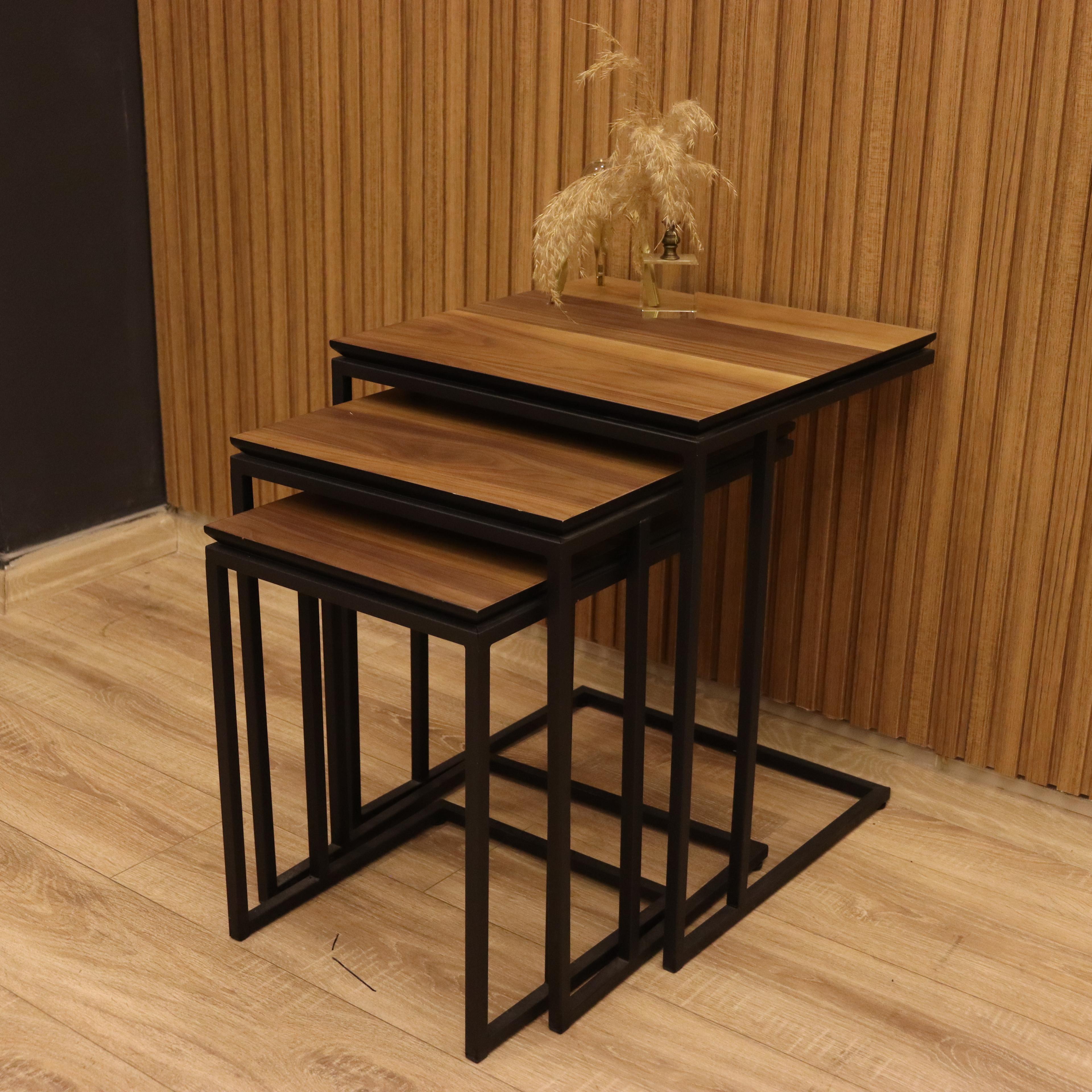 Neo Walnut Nesting Table