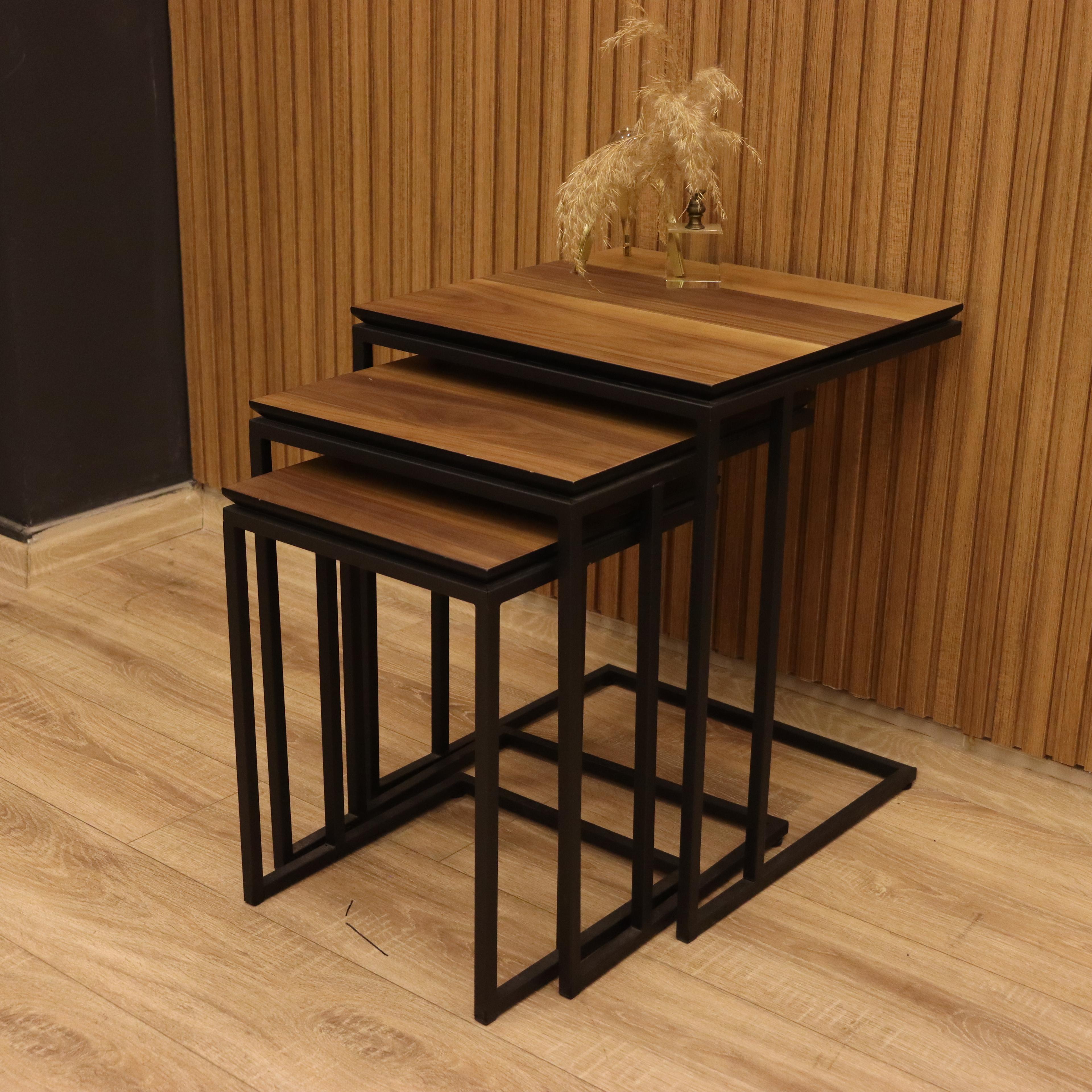 Neo Walnut Nesting Table