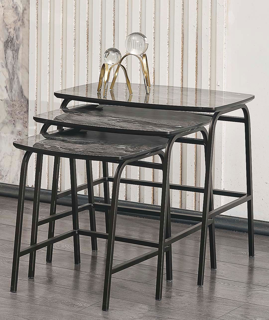 Nox Marble Pattern Nesting Table