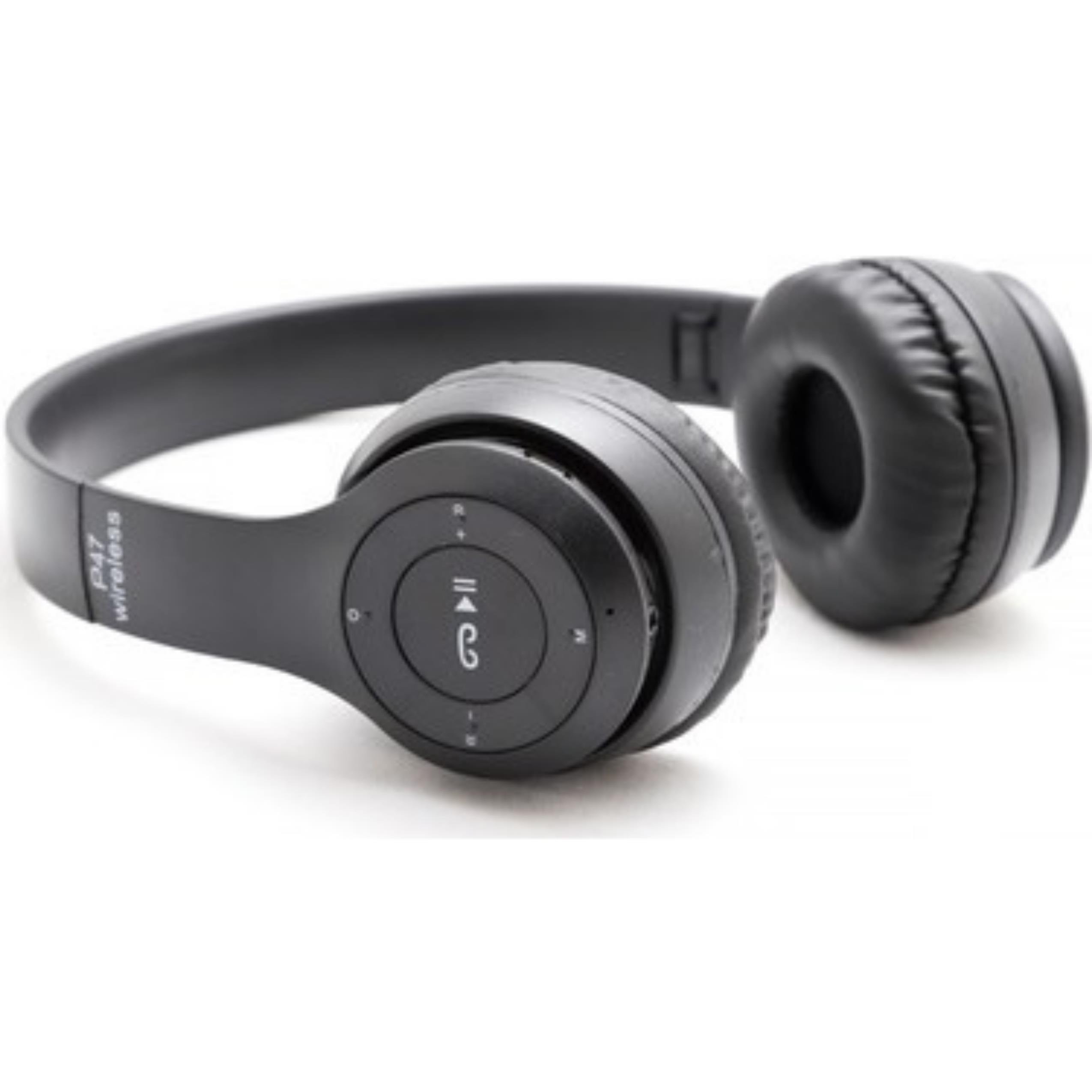 P47 Siyah Kulak Üstü Kablosuz Bluetooth Kulaklık