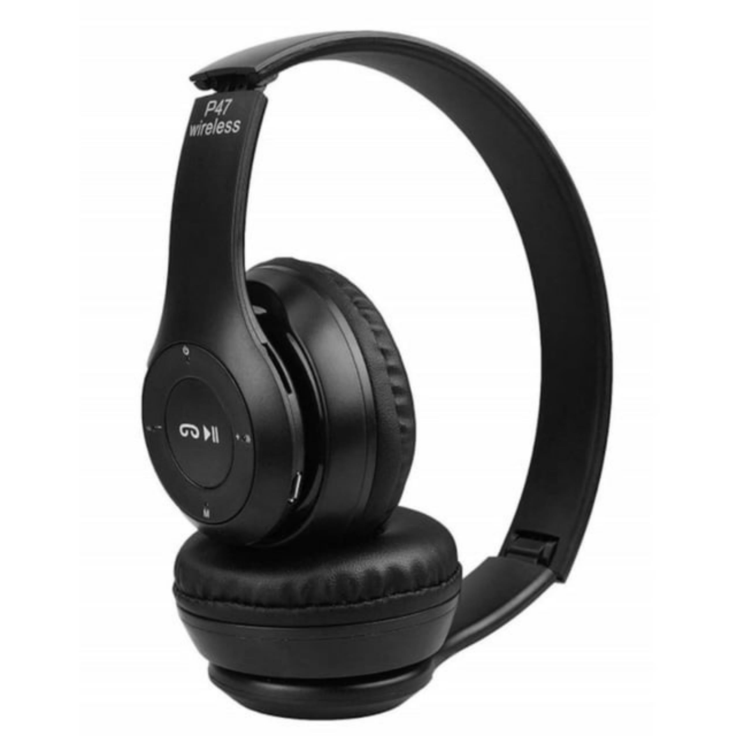 P47 Siyah Kulak Üstü Kablosuz Bluetooth Kulaklık