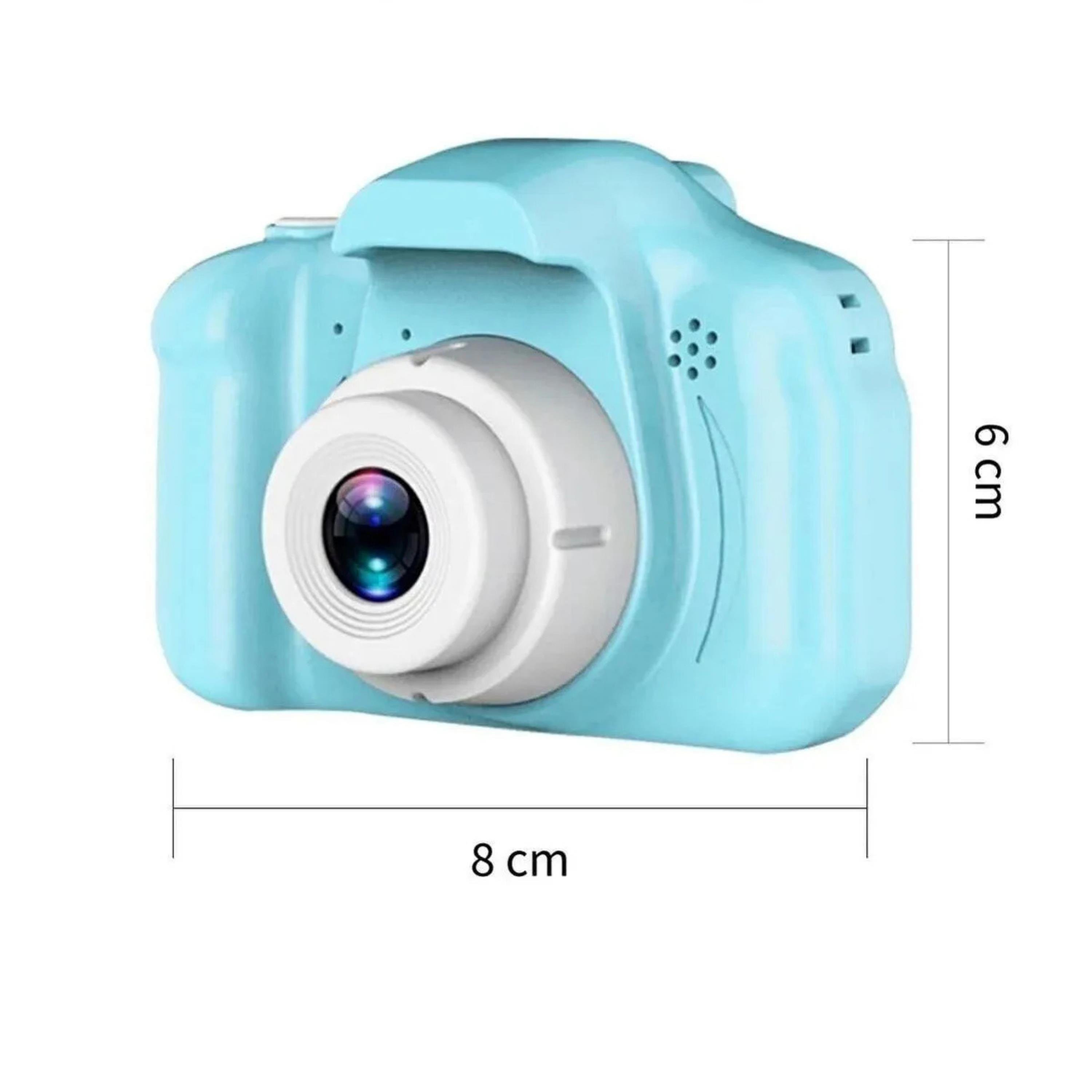 Mavi X200 Çocuklar İçin Hafıza Kartlı Mini Fotoğraf Makinesi