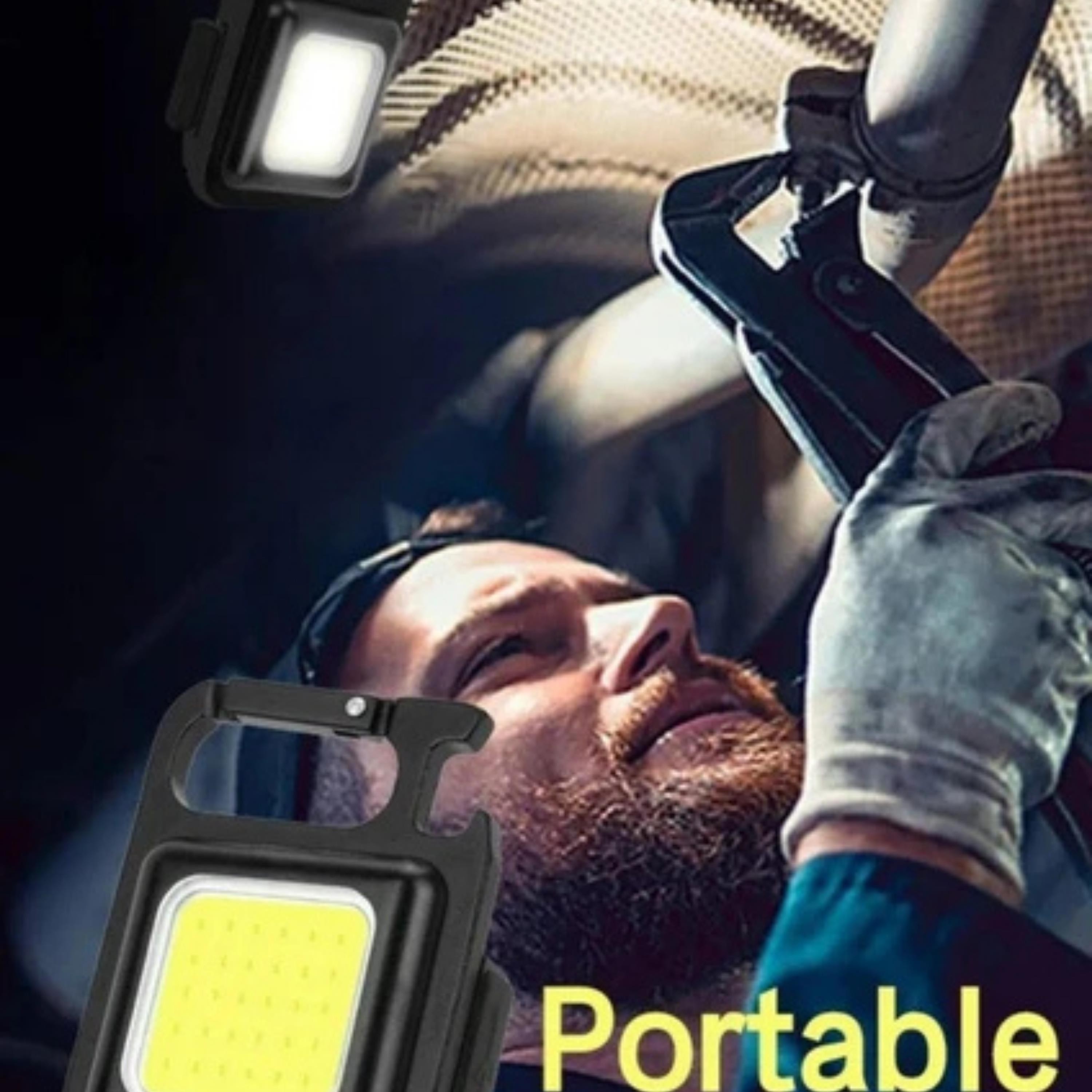 Mini Cob Led Anahtarlık Cep Feneri Kamp Lambası Taşınabilir Işık Usb Şarjlı Lamba Anahtarlık  El Feneri