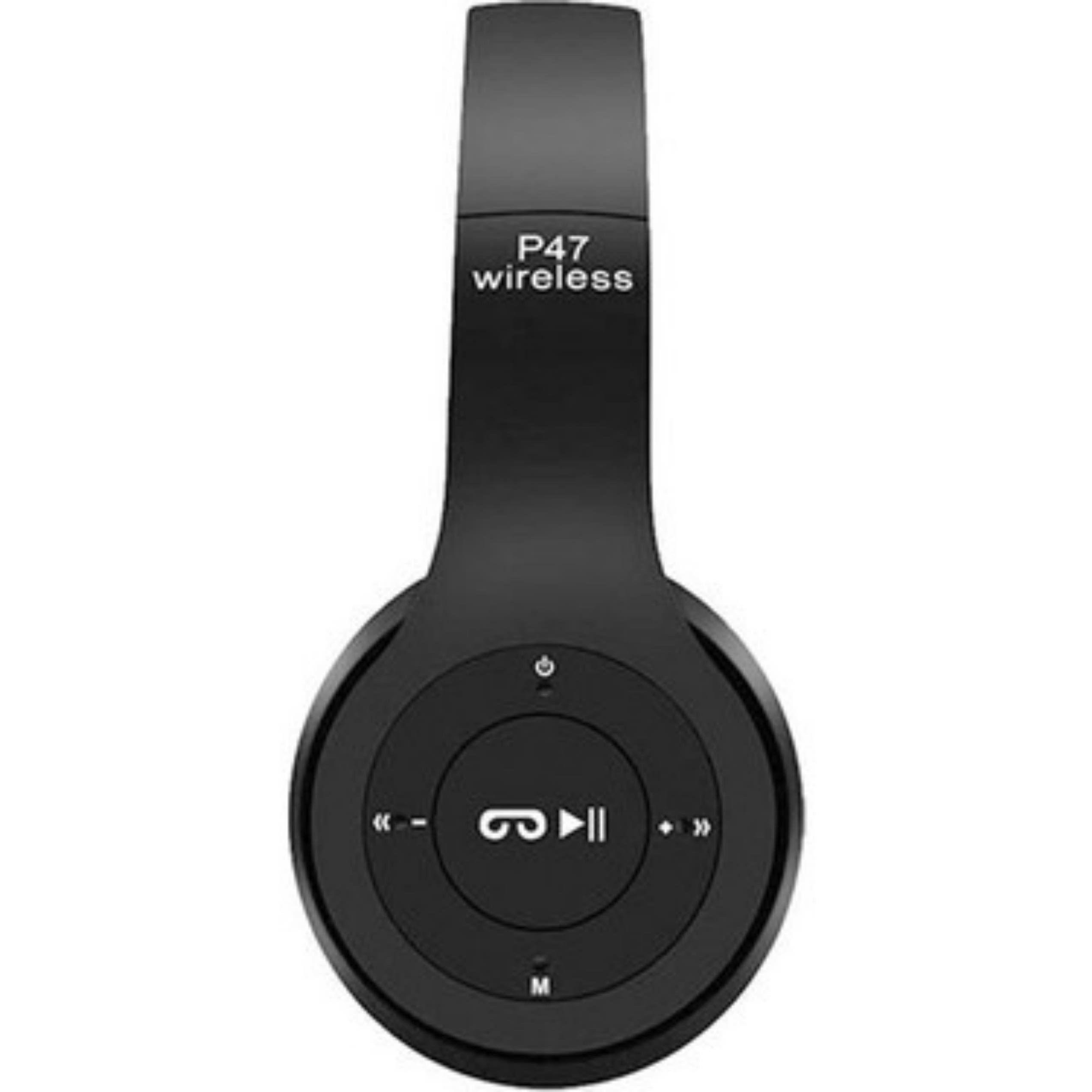 P47 Siyah Kulak Üstü Kablosuz Bluetooth Kulaklık