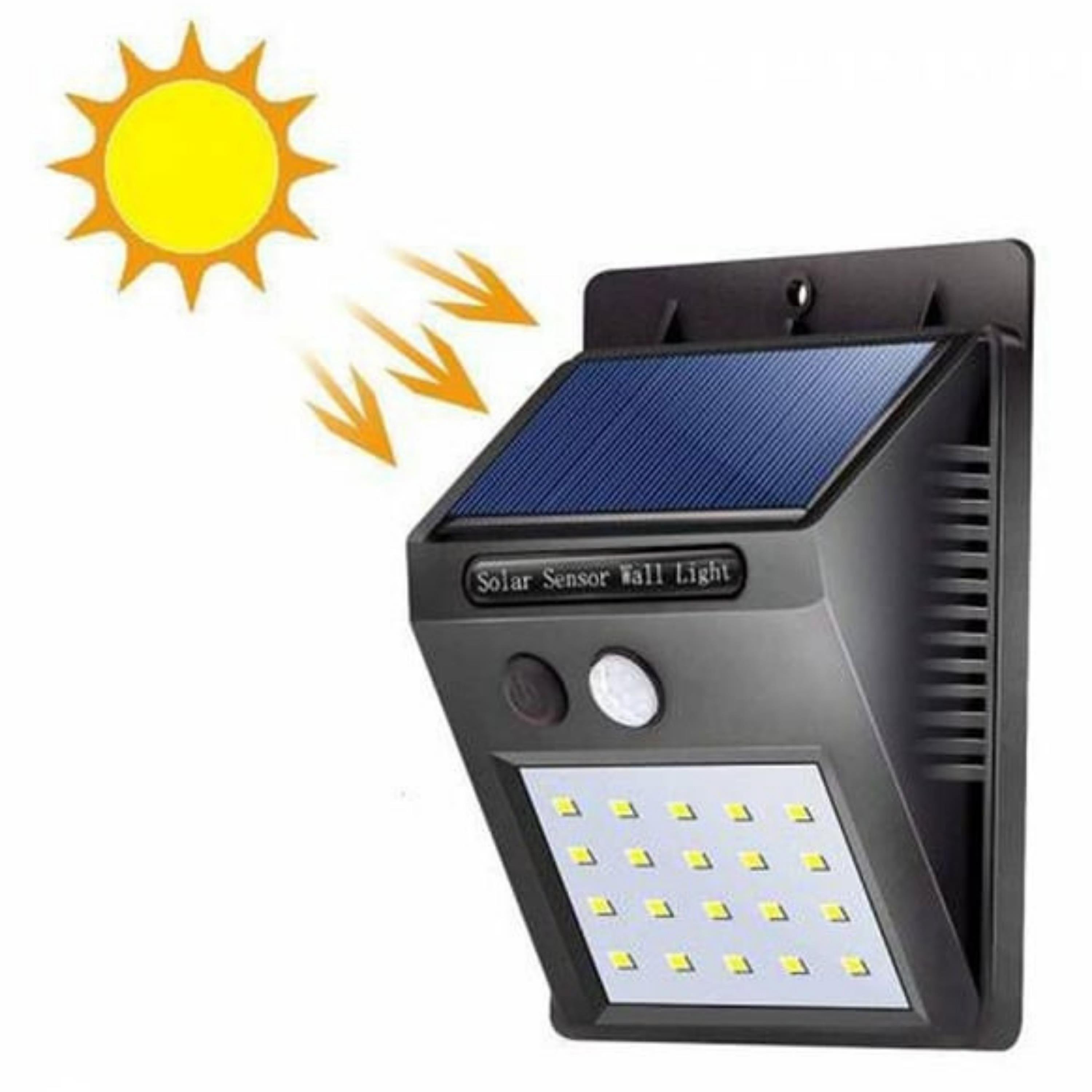 Güneş Enerjili Sensörlü 20'li Bahçe Sokak Ledli Işıklandırma