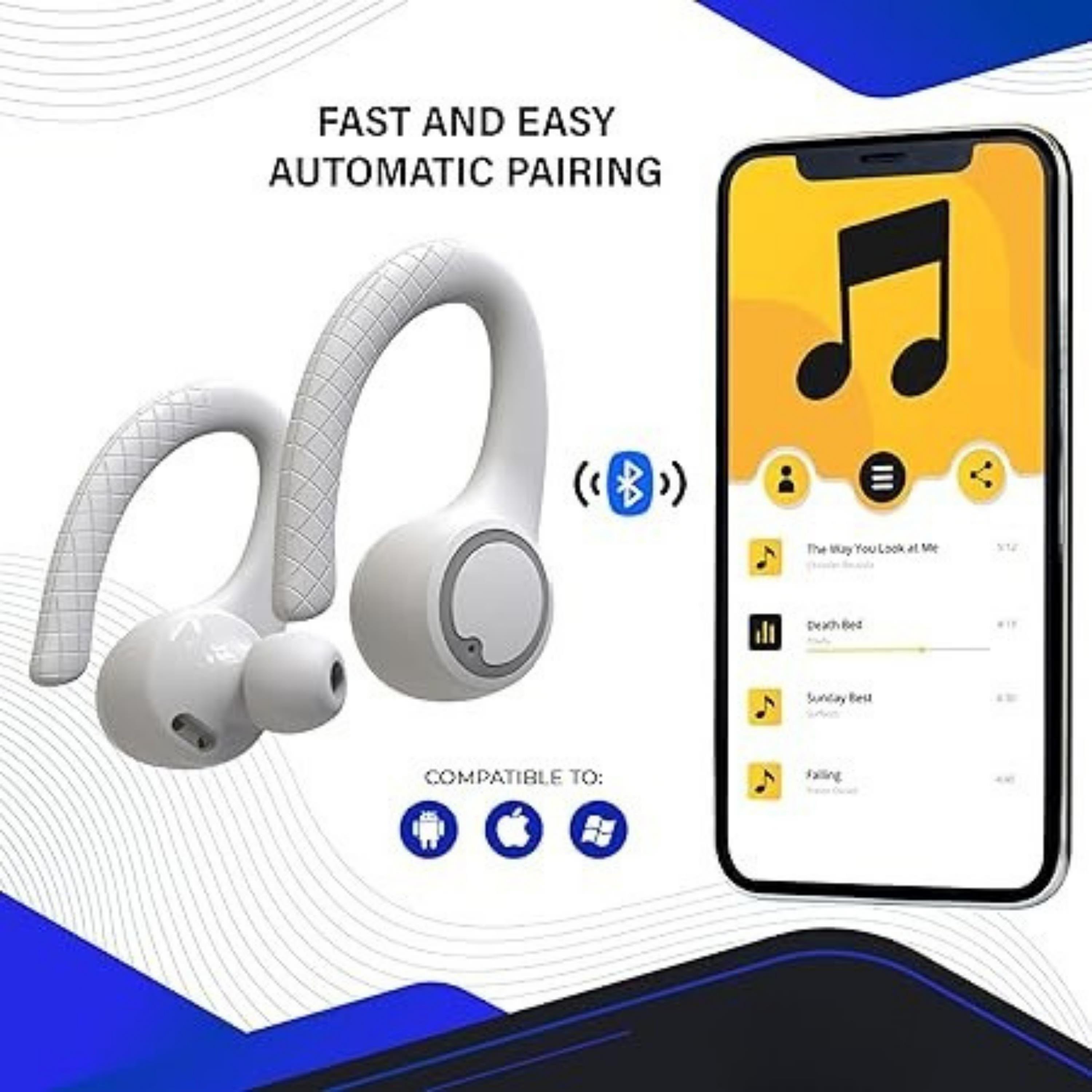 Beyaz Buds Pro Bluetooth Kulaklık 310 Saat Batery Beyaz
