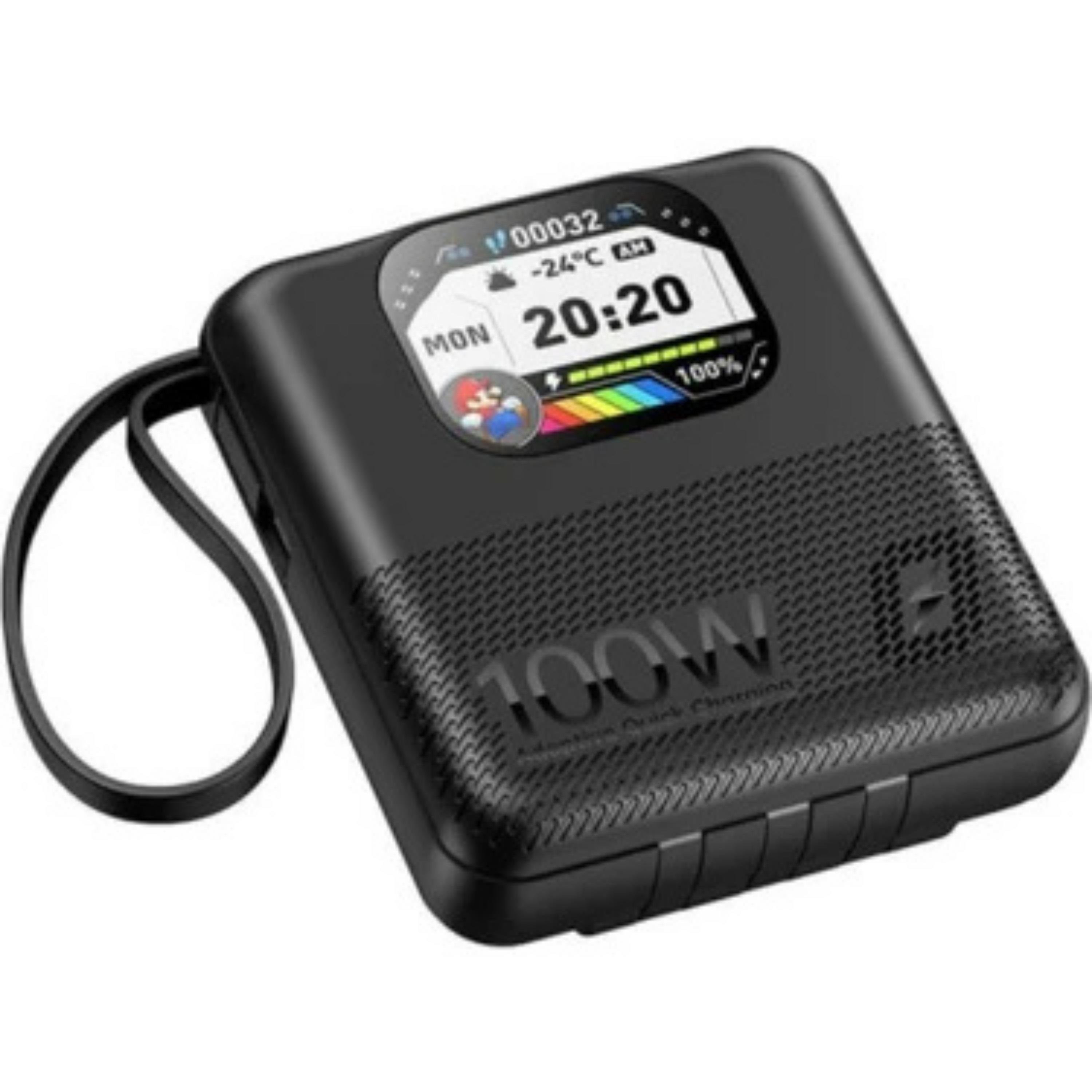 Siyah M2 Smart Treasure 10.000 Mah Dijital Göstergeli 4 Çıkışlı Akıllı Powerbank