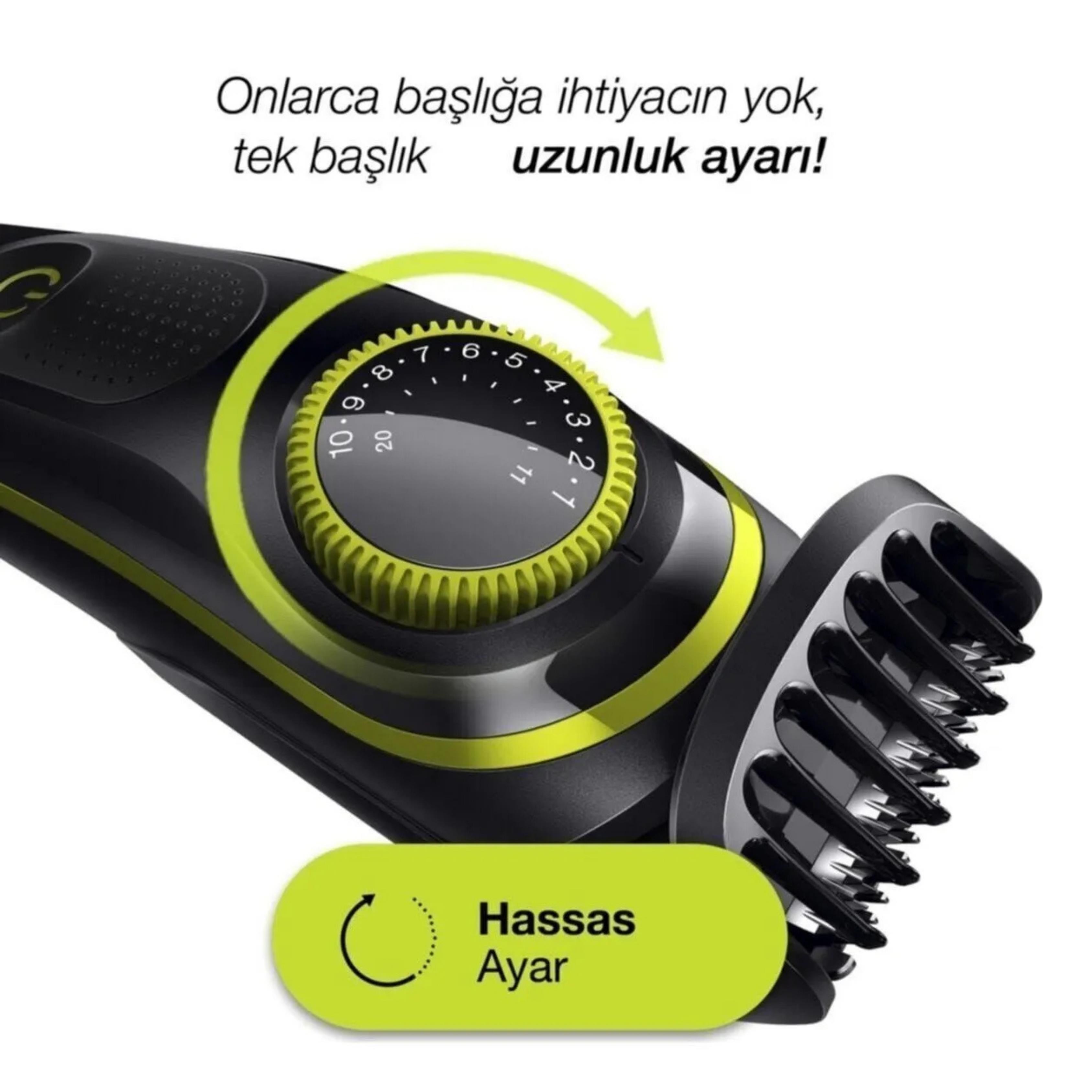 GM6171 5 Başlıklı Saç Sakal Şekillendirici Tıraş Makinesi Seti