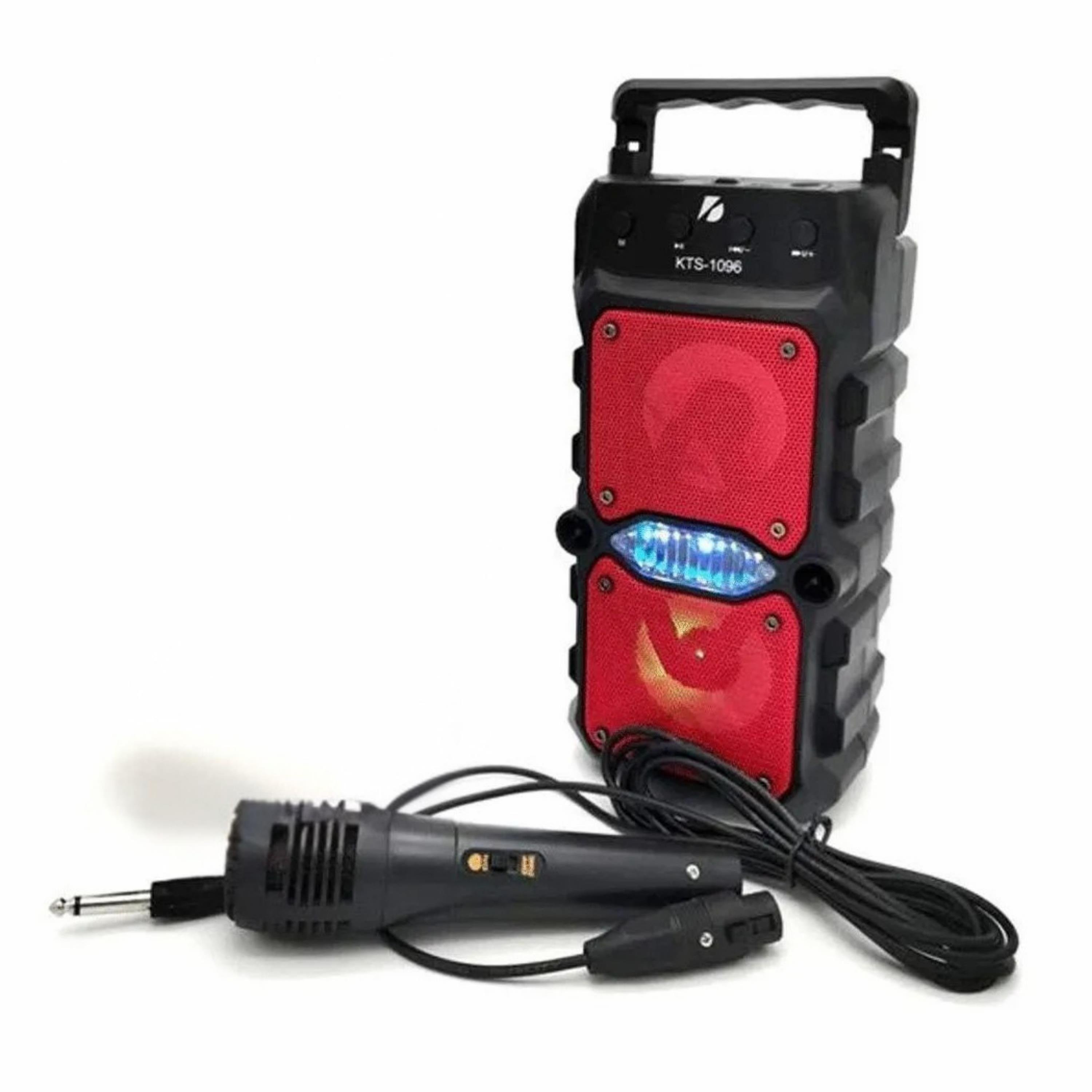 KTS-1096 Taşınabilir Led Işık Bluetooth Hoparlör-Karaoke Hoparlör