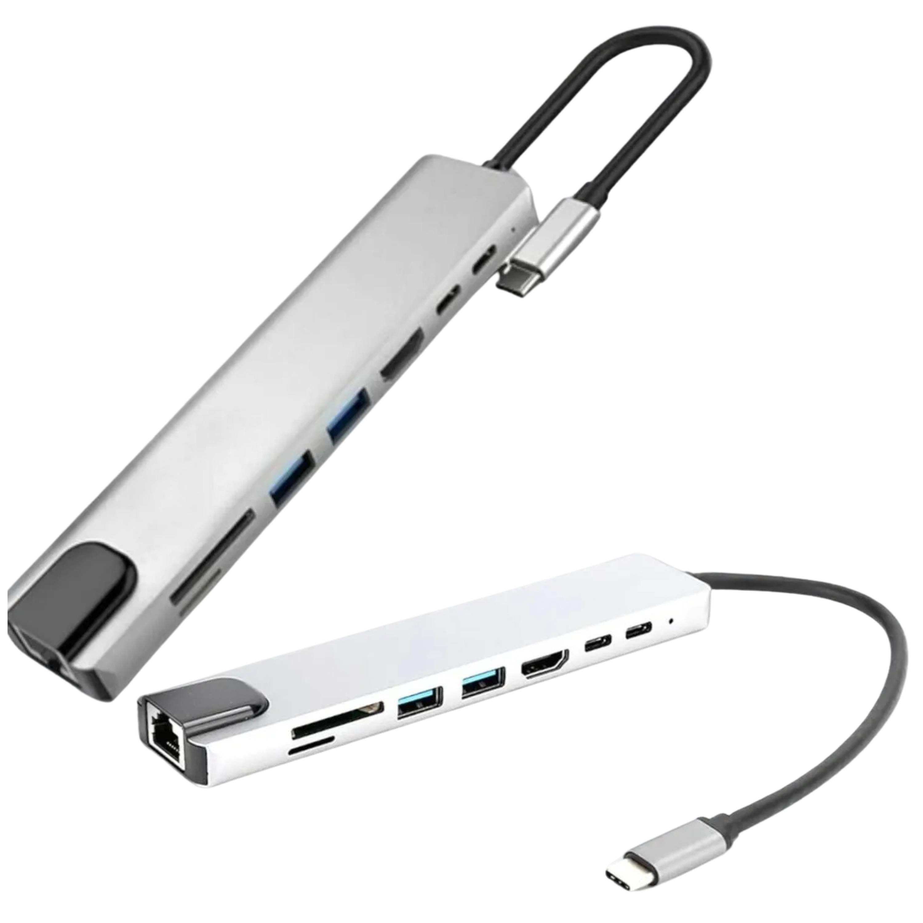 8 Portlu USB-C Hub Dönüştürücü Adaptör