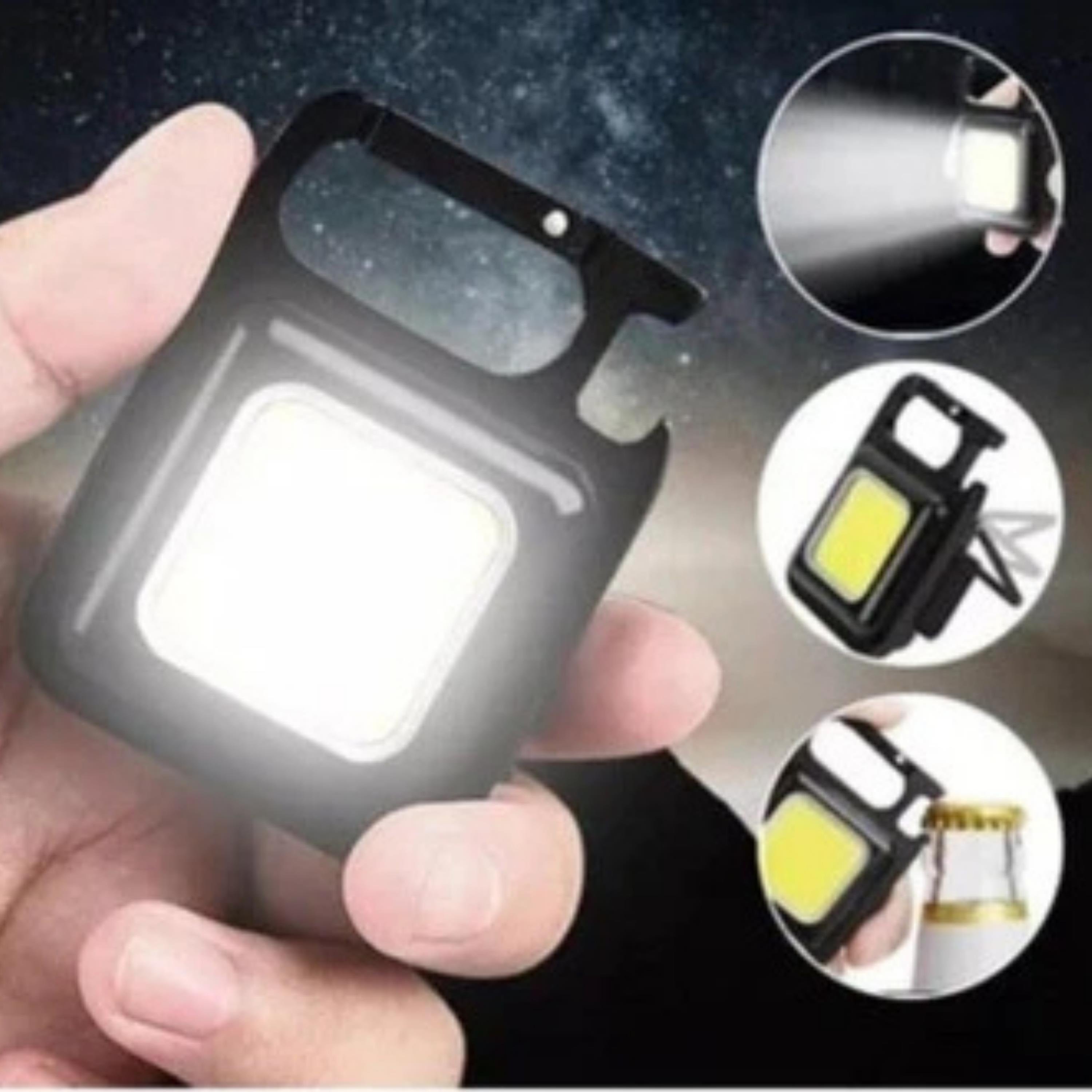 Mini Cob Led Anahtarlık Cep Feneri Kamp Lambası Taşınabilir Işık Usb Şarjlı Lamba Anahtarlık  El Feneri