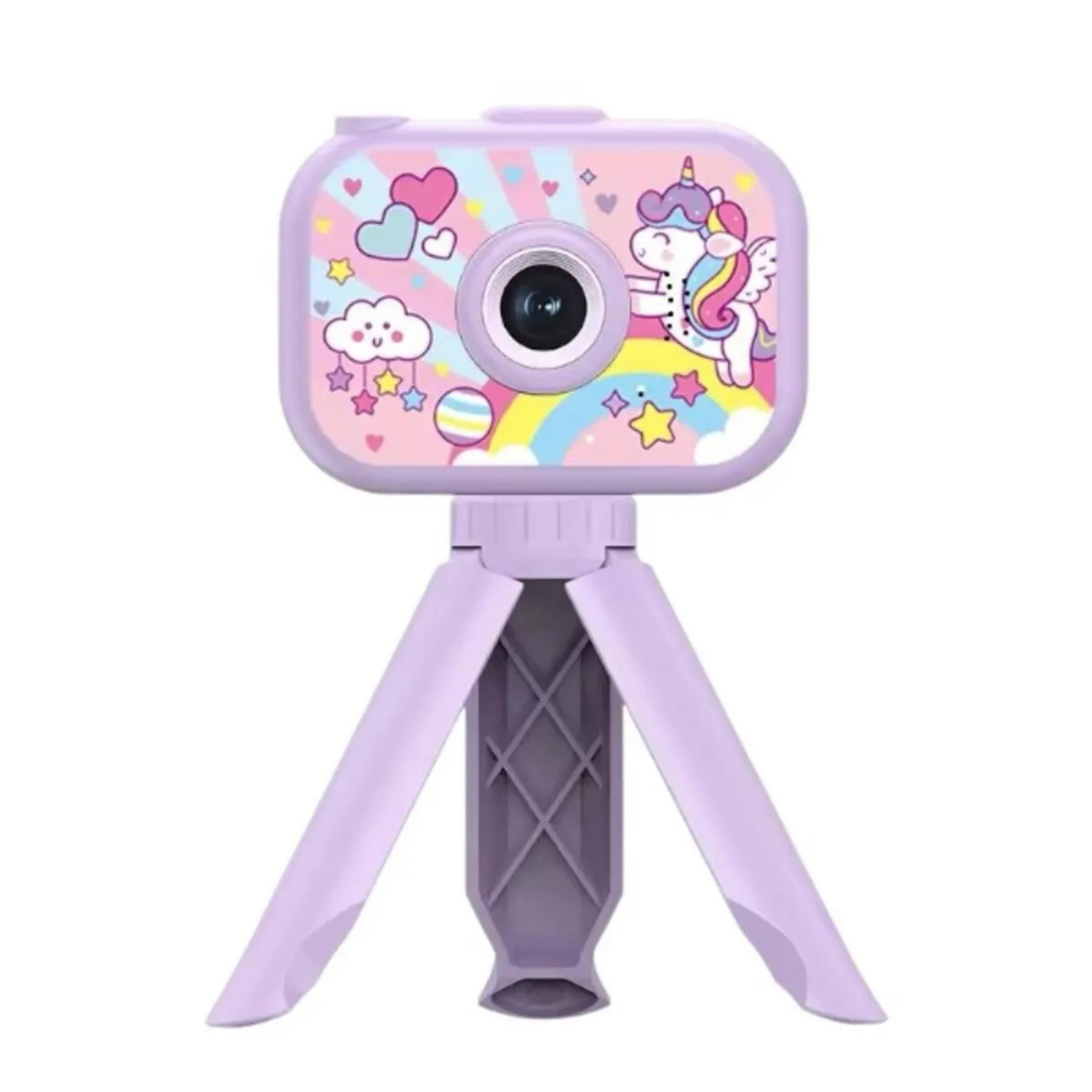 Pembe Çocuk Dijital Fotoğraf Makinesi Ayaklı Mini Çocuk Kamerası