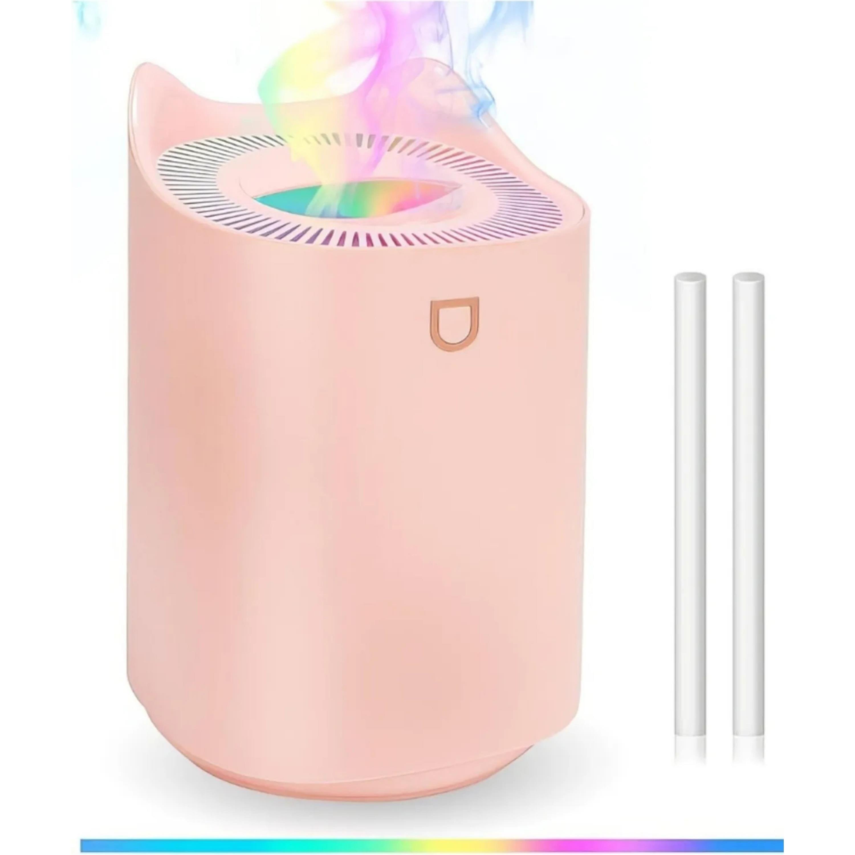 Pembe Humıdıfıer Hava Nemlendirici Büyük Kapasiteli 3000ml Ultrasonik Aroma Difüzörü