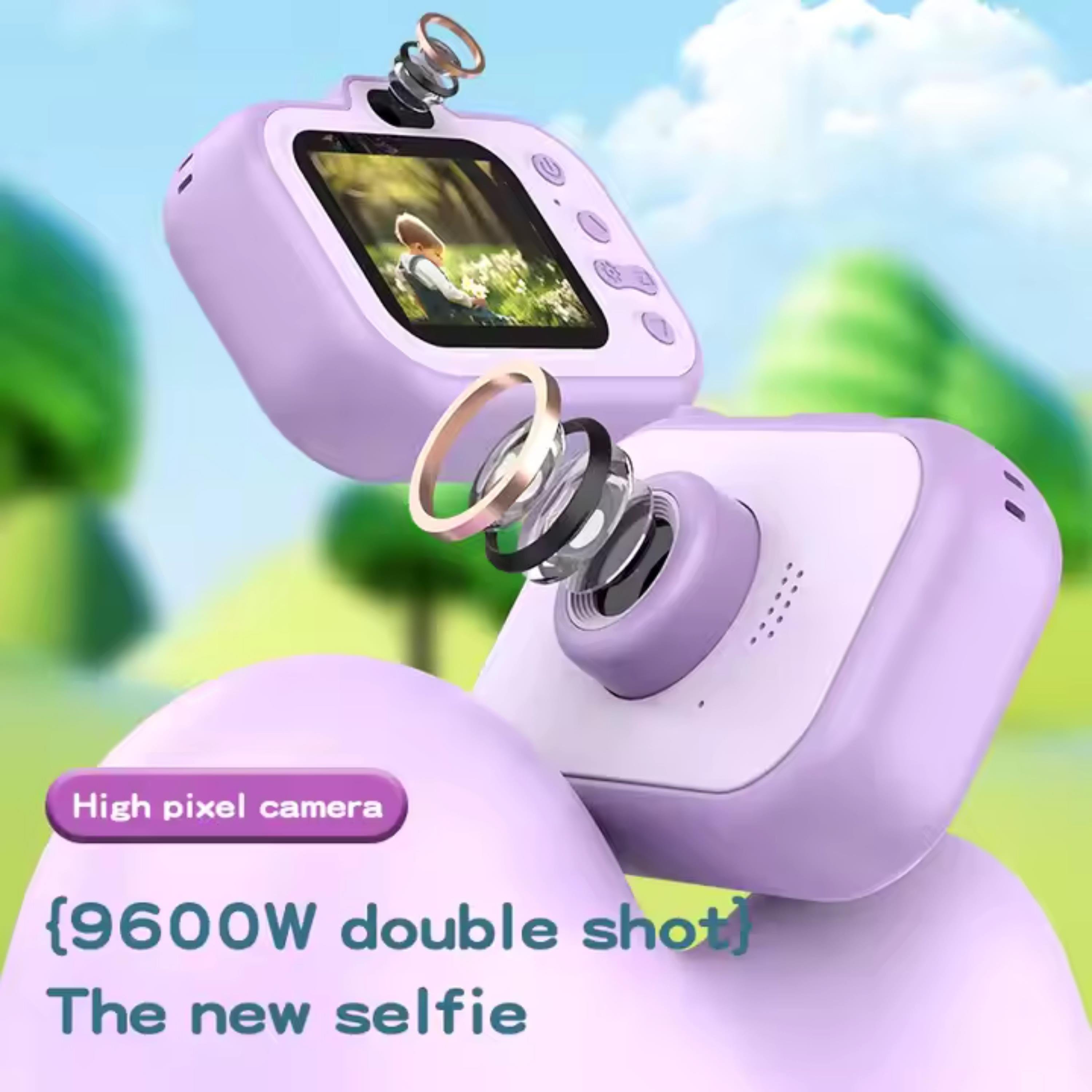 Pembe Çocuk Dijital Fotoğraf Makinesi Ayaklı Mini Çocuk Kamerası
