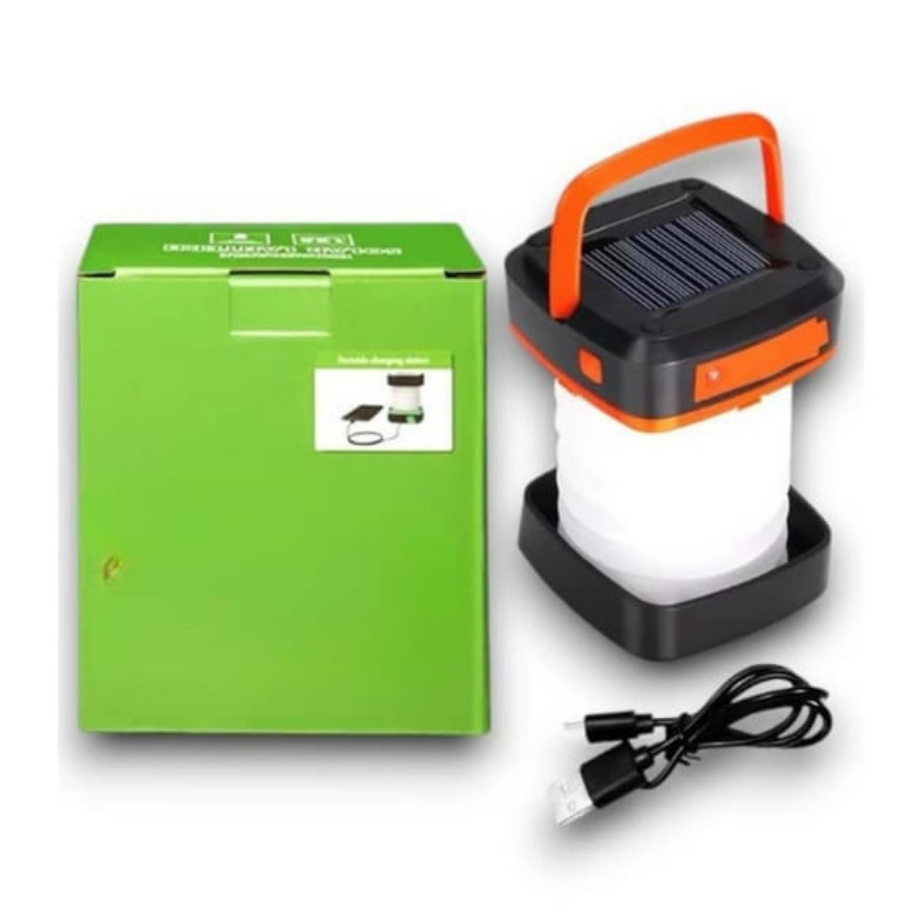 Turuncu HS-71 Katlanabilir Kamp Lambası USB Şarj Edilebilir Led Işıklı Fener