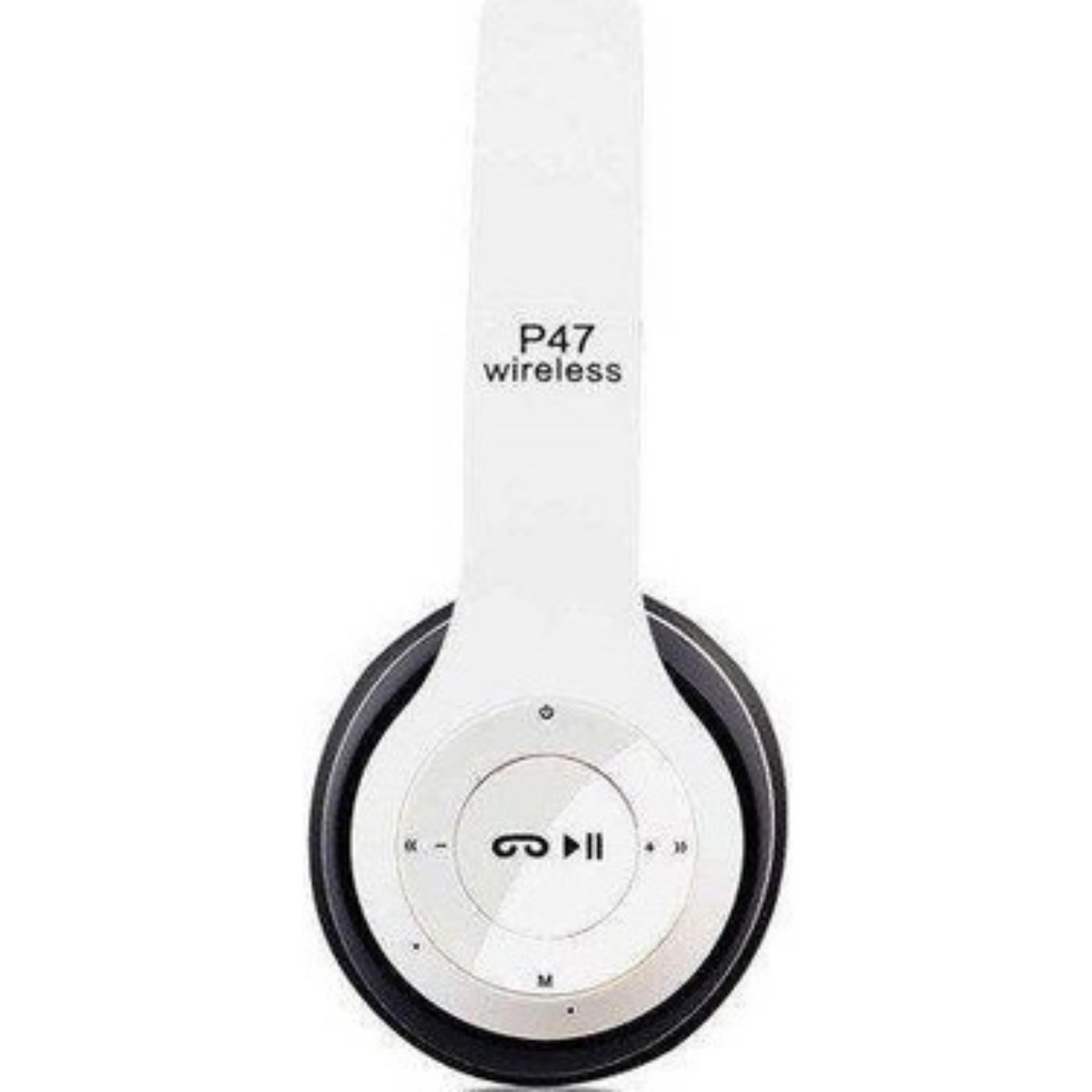 P47 Beyaz Kulak Üstü Kablosuz Bluetooth Kulaklık