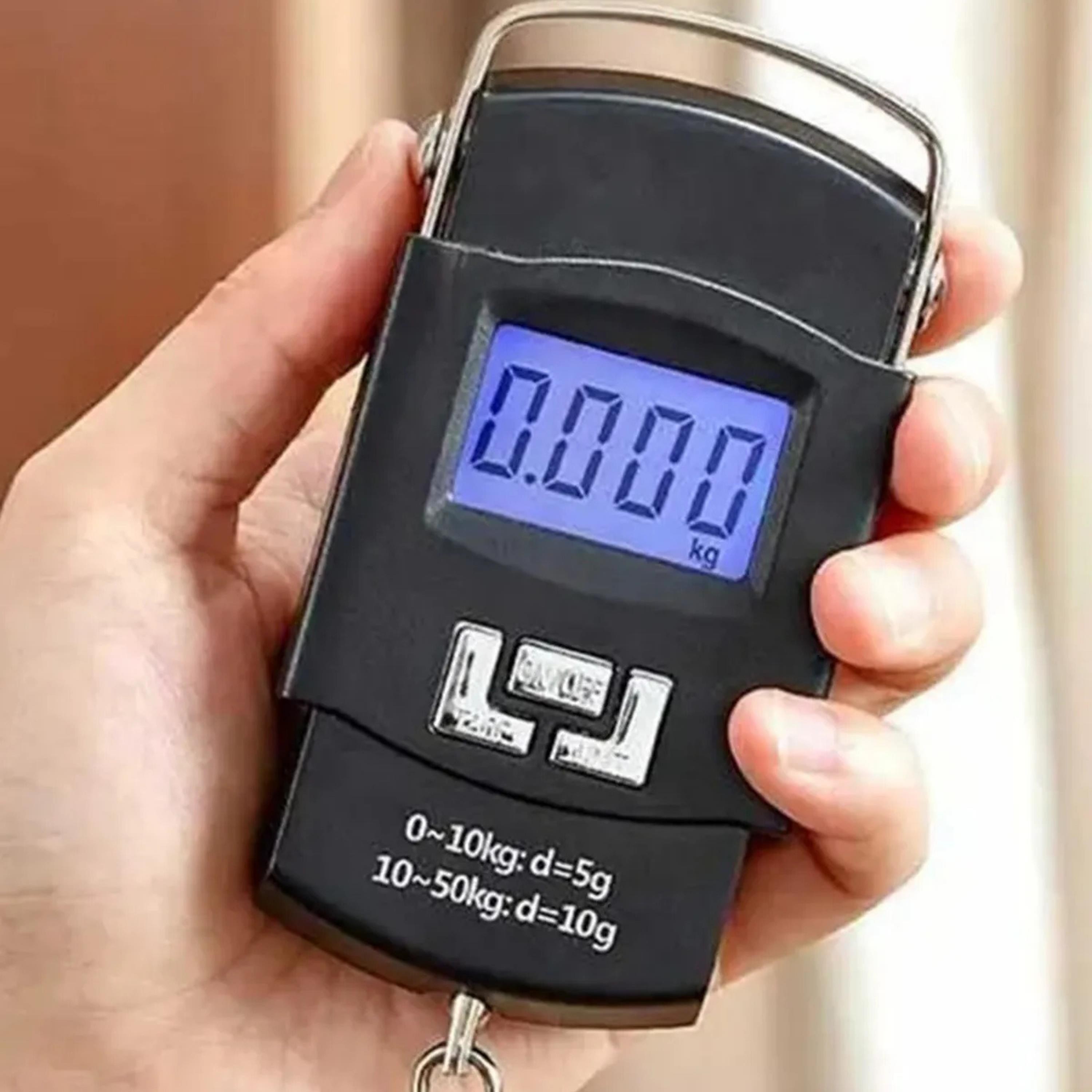 Taşınabilir Elektronik Dijital Göstergeli El Kantarı 50 Kg Terazi 10 Gr Hassas Tartı
