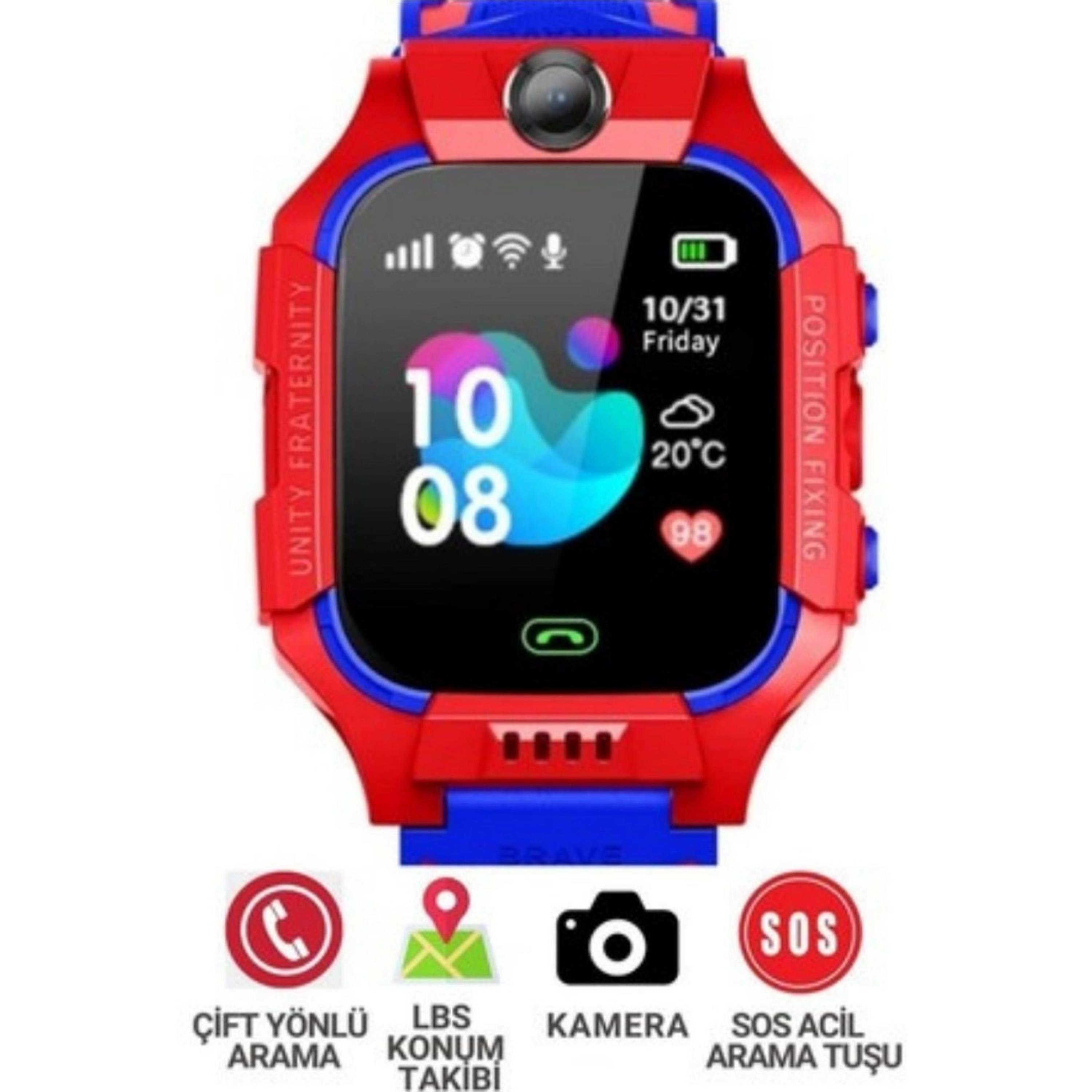 Kırmızı Sim Kartlı Çocuk Saati S10 Akıllı Saat