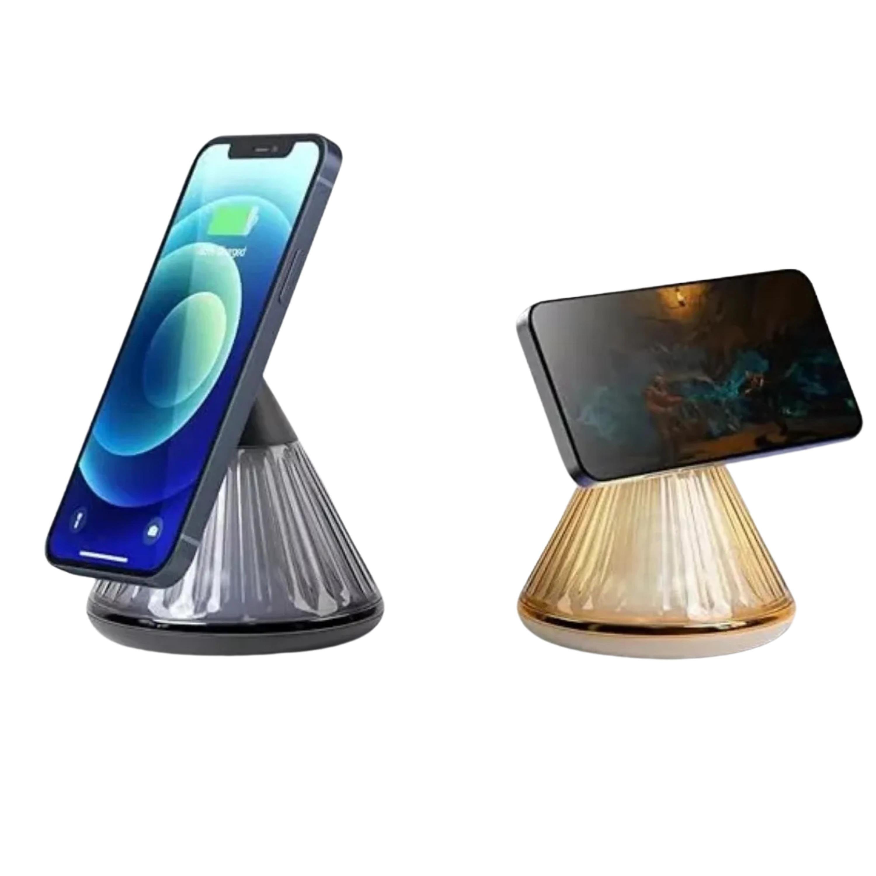 Gold 15W Manyetik Kablosuz Hızlı Şarj Standı Ve Gece Lambası