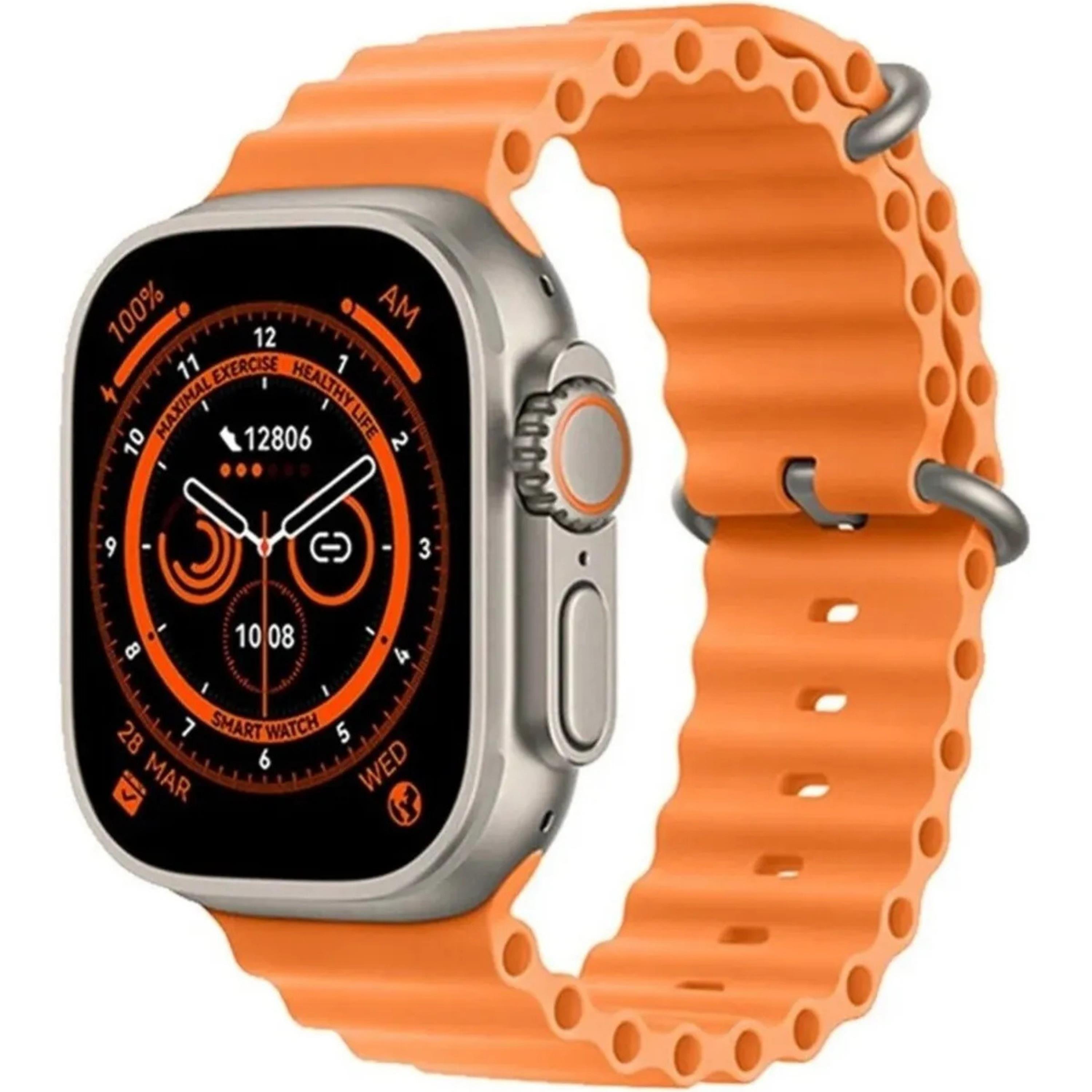 T10 Ultra 2.09 İnç 49mm Siyah Kasa Çift Kordonlu Akıllı Saat