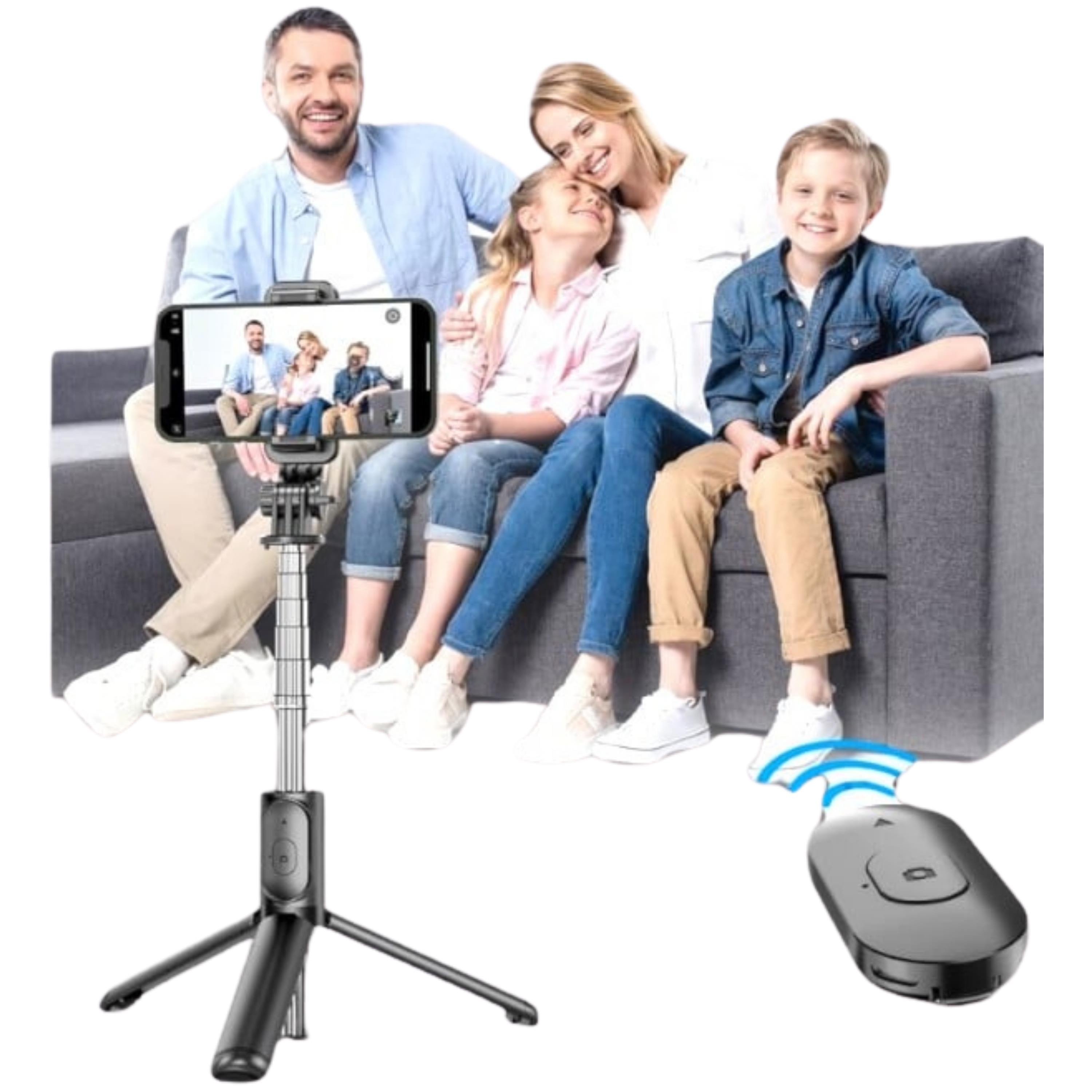 Selfie Çubuğu Bluetoothlu Kumandalı Kablosuz Tripod