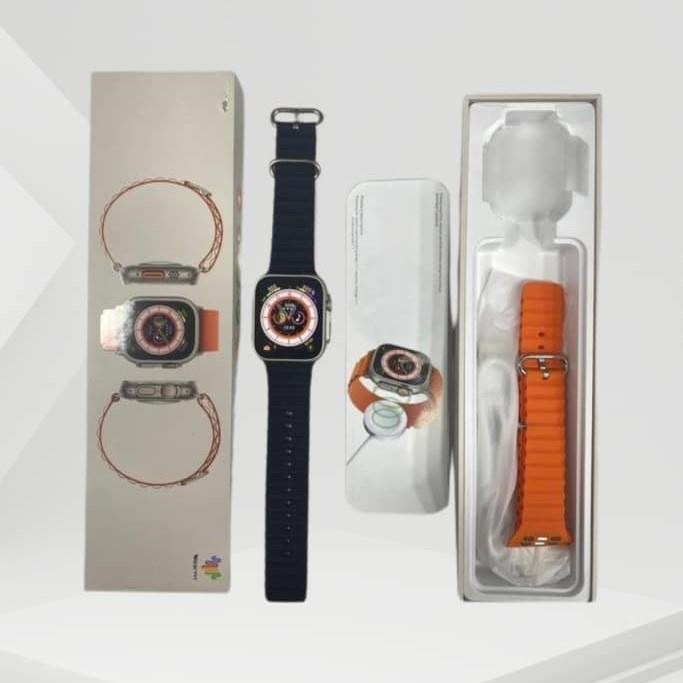 GS8 Turuncu & Siyah Kardonlu Ultra Akıllı Saat
