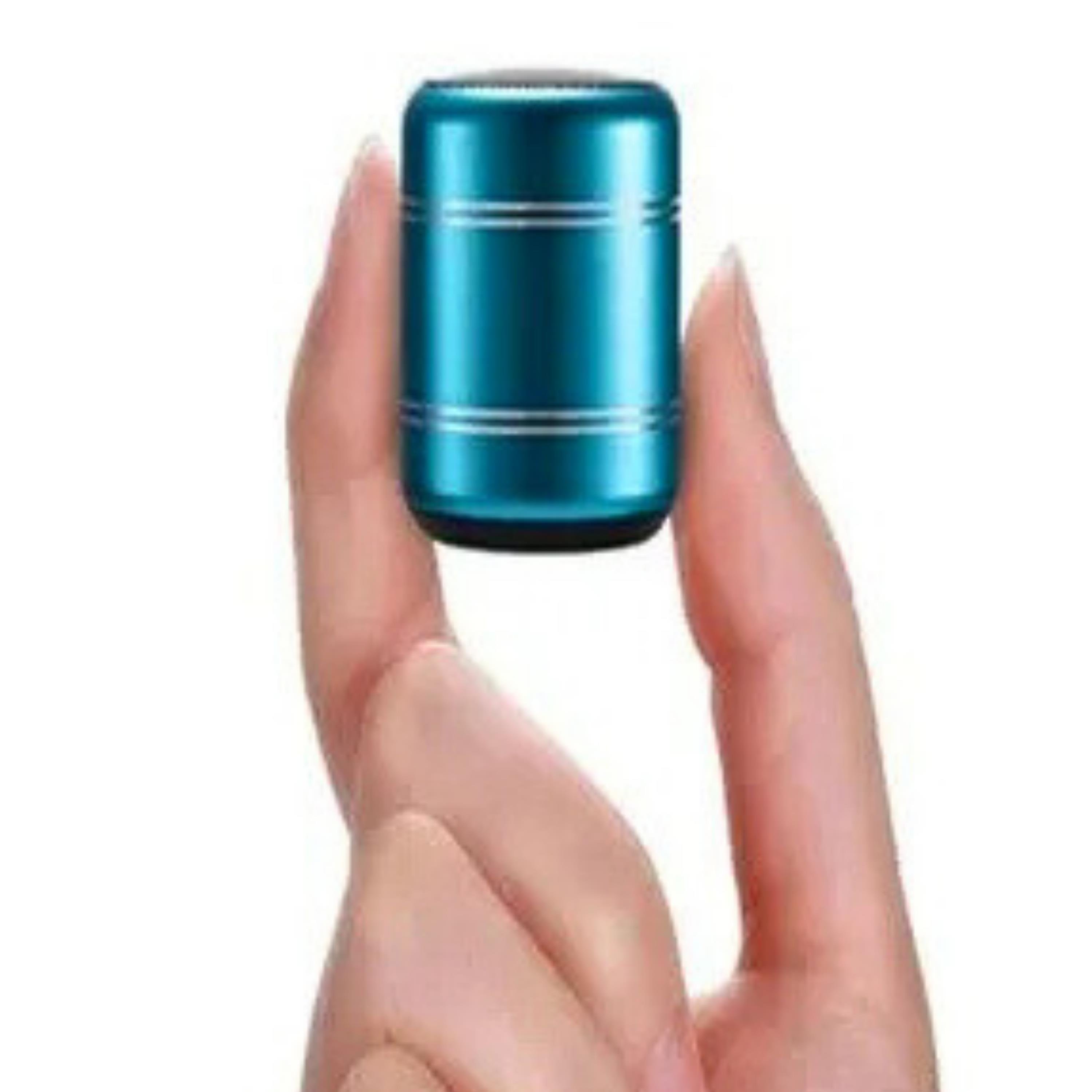 Mavi Mini Alüminyum Yüksek Bass Küçük Speaker TWS Yuvarlak Kablosuz Bluetooth Hoparlör