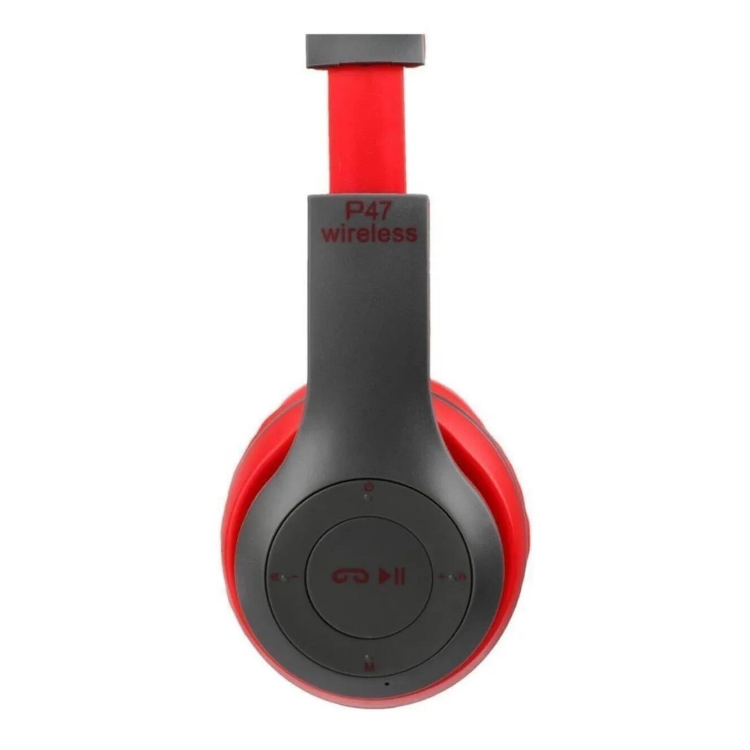 P47 Kırmızı Kulak Üstü Kablosuz Bluetooth Kulaklık