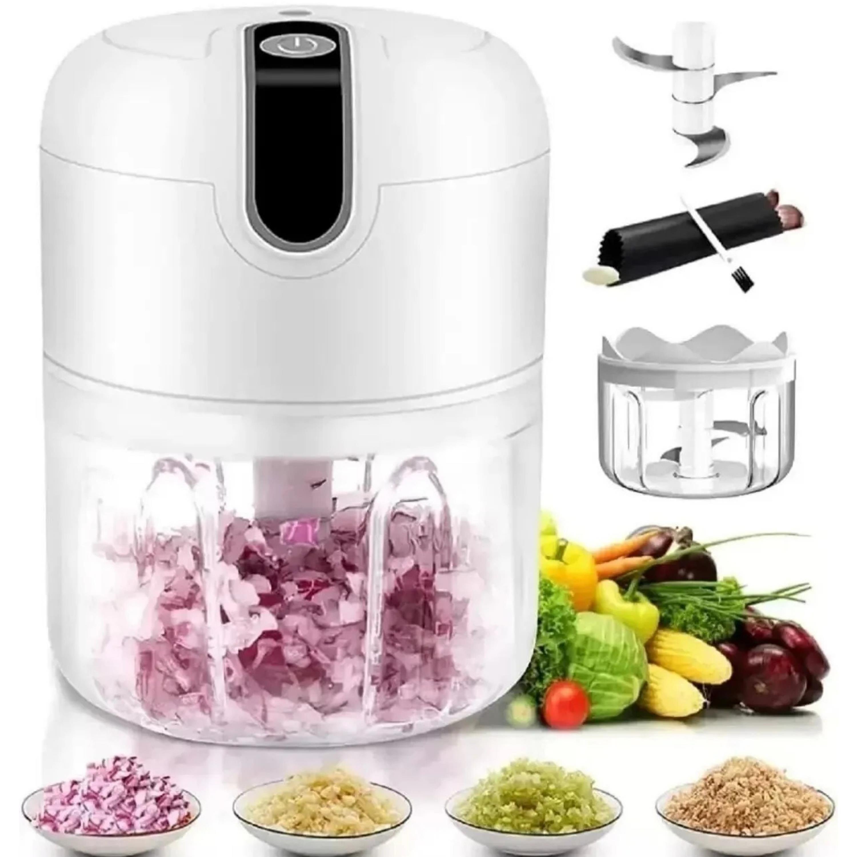 Pratik Mini El Rondosu Kablosuz Şarjlı Mini Blender Çelik 3 Bıçaklı Mutfak Robotu