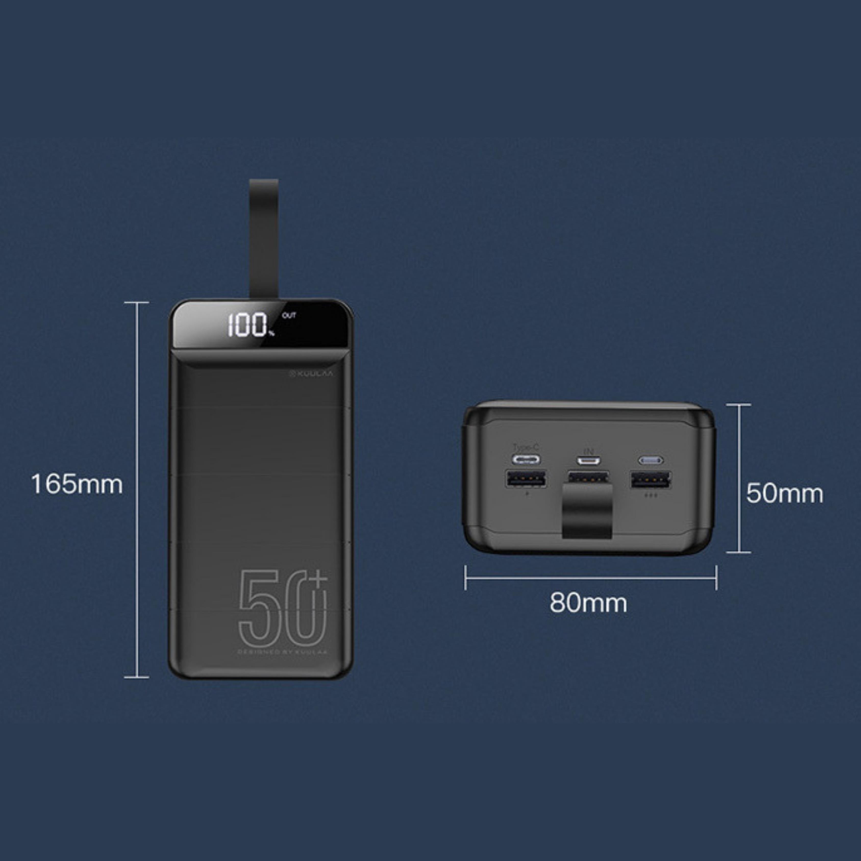50.000 Mah Hızlı Taşınabilir Dijital Göstergeli Powerbank