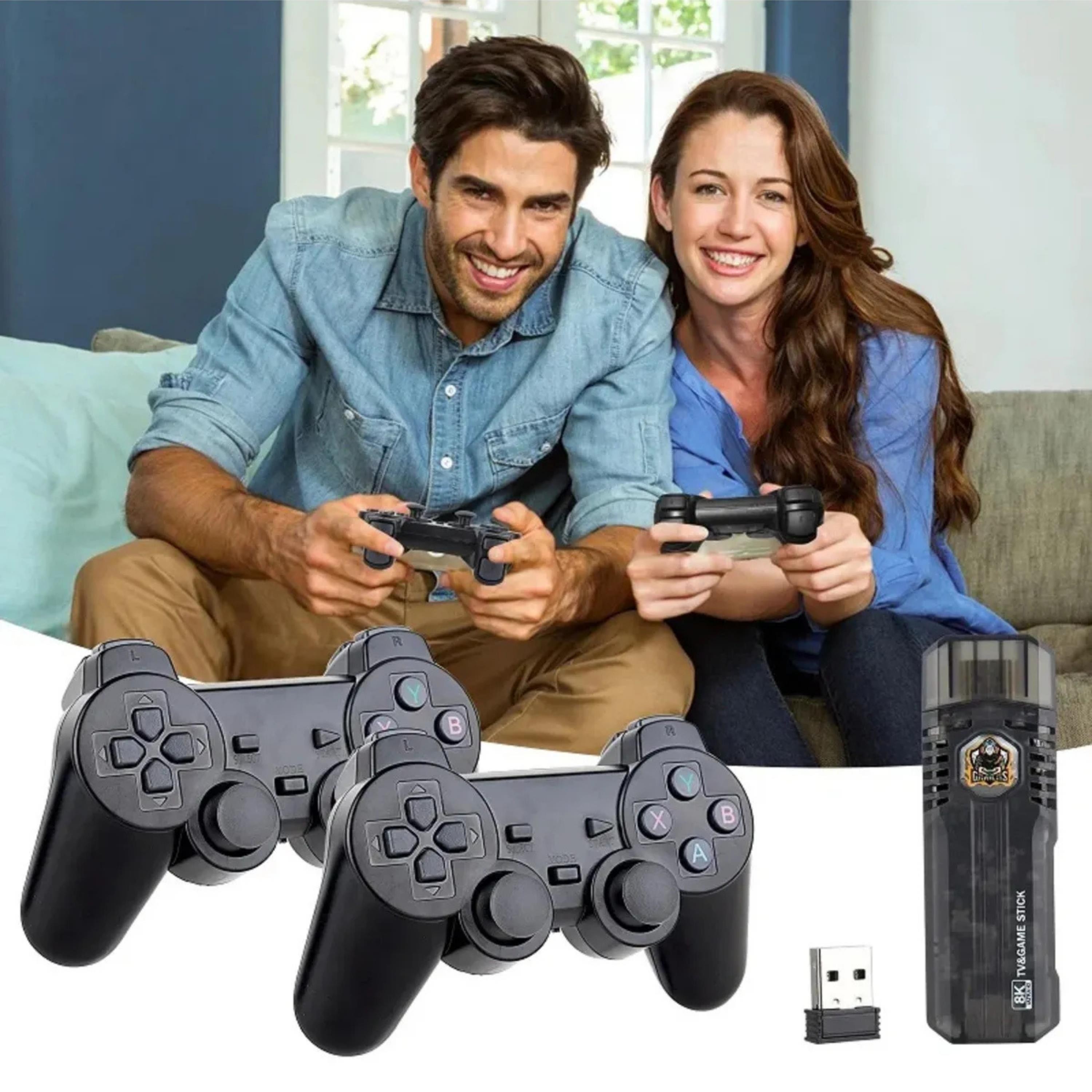 Game Box 5G Android TV + Game Siyah İki Kollu