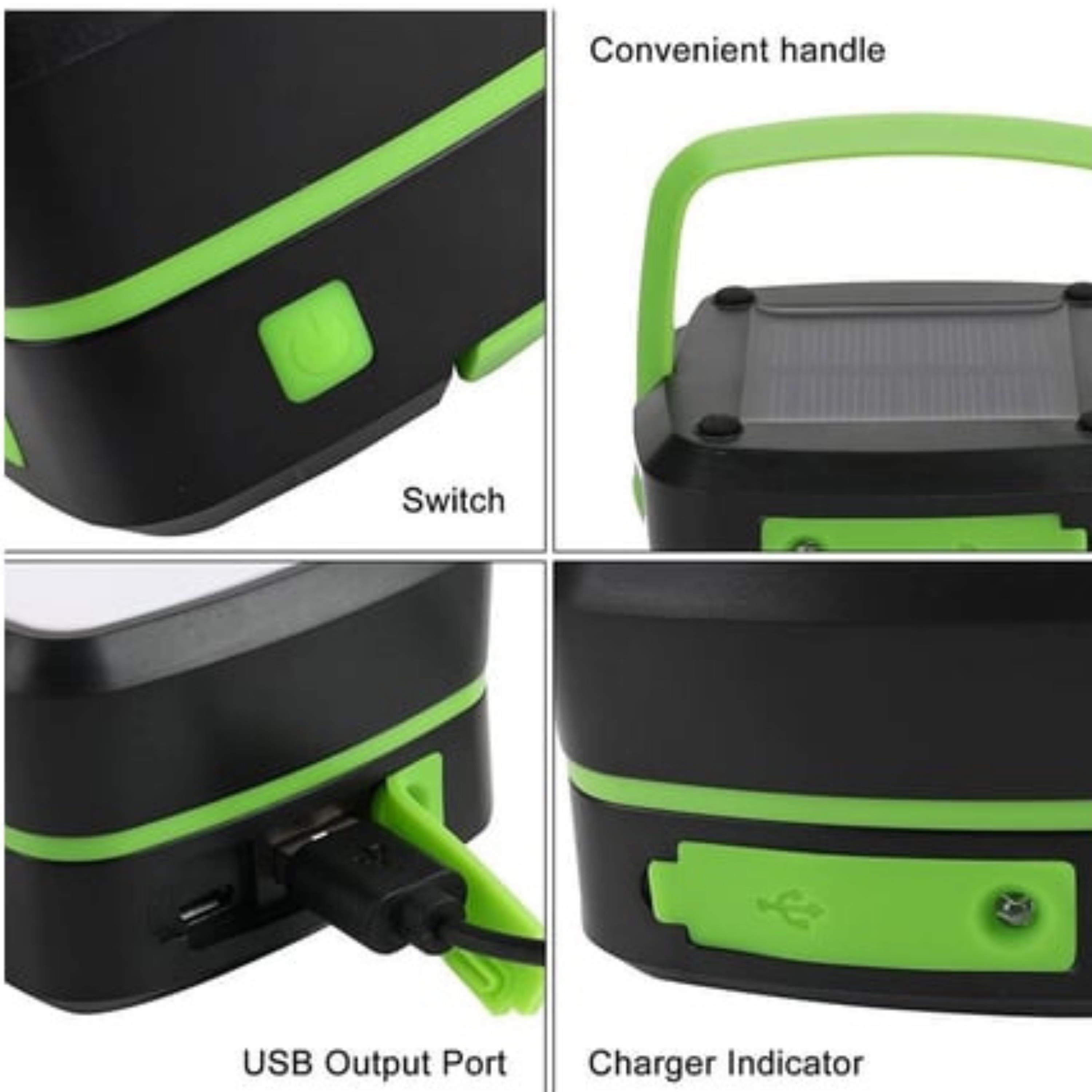 Turuncu HS-71 Katlanabilir Kamp Lambası USB Şarj Edilebilir Led Işıklı Fener