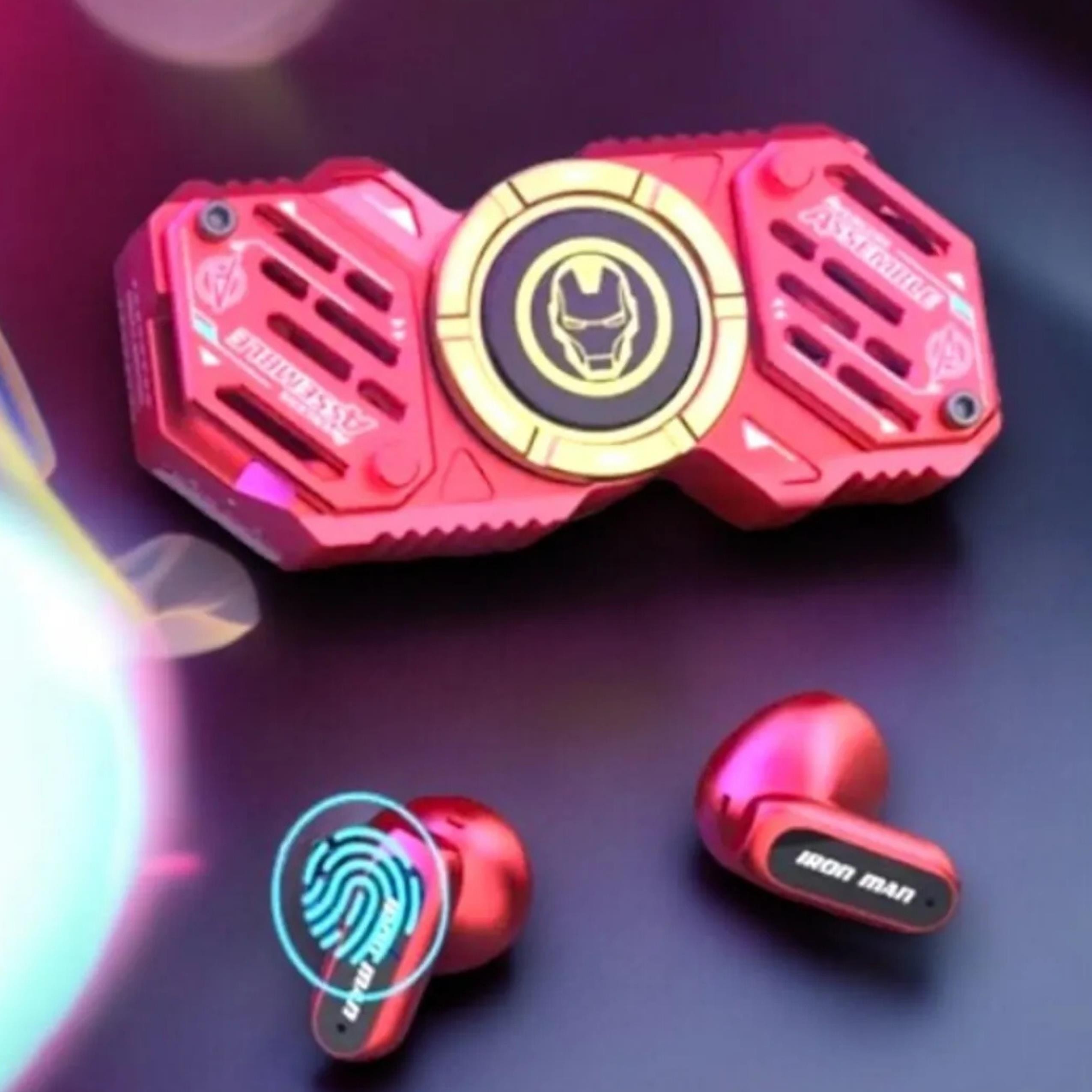 F6 Kırmızı Stres Çarkı Özellikli Marvel Bluetooth Kulaklık