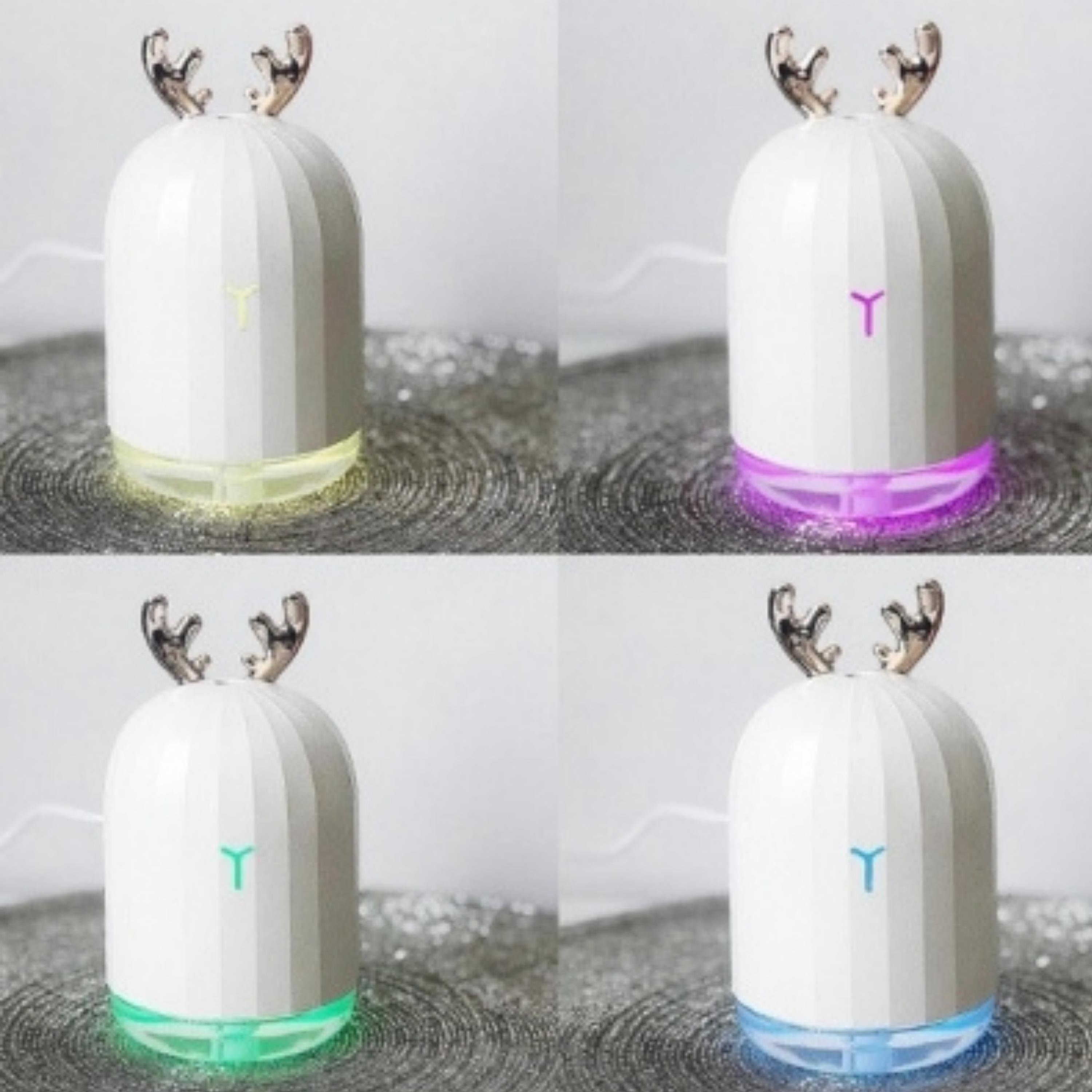 Pembe TSV Tavşan Tasarımlı Lovely Humidifier Aroma Buhar Makinesi 7 Led Işıklı Hava Nemlendirici