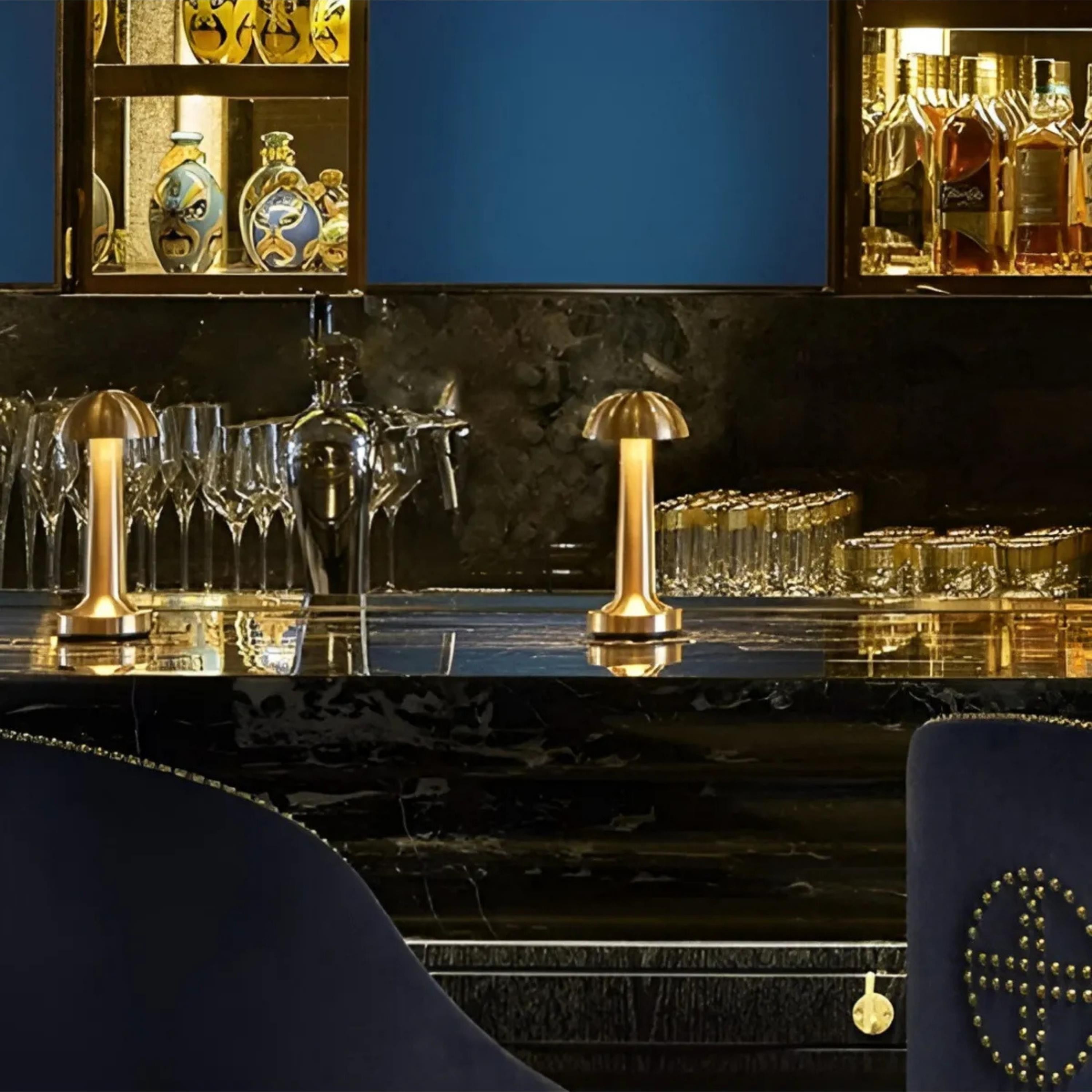 Gold Hero Led Şarjlı Dokunmatik Lotus Masa Lambası Dekoratif 3 Renk Modlu