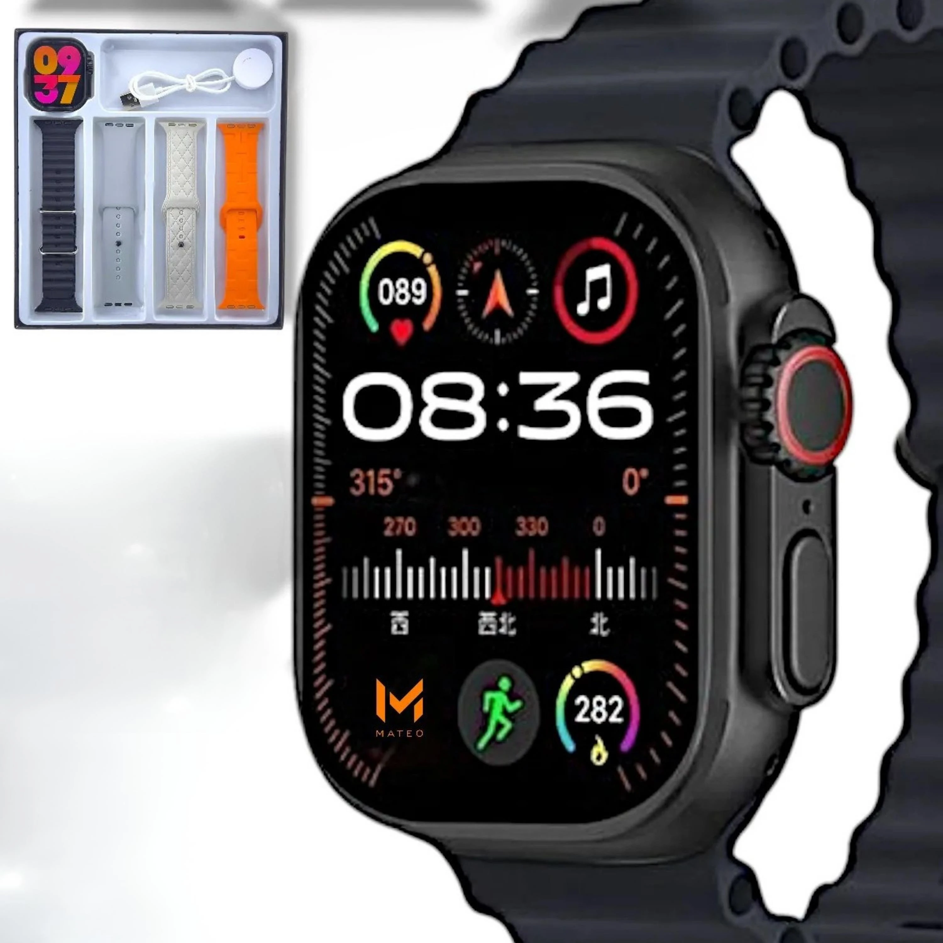 Ultra4 S 4 Kordonlu Siyah Kasa Akıllı Saat