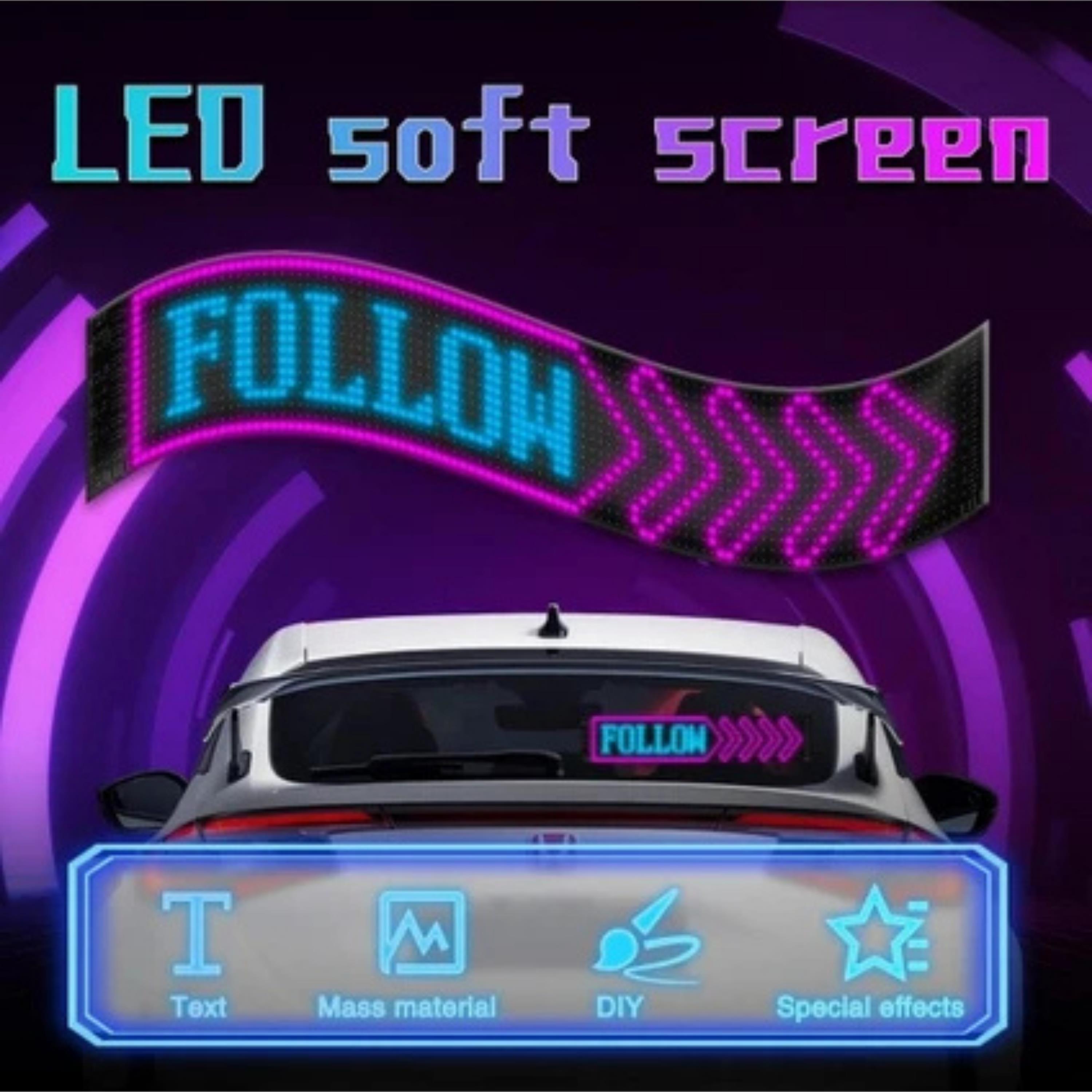 Led Araç İçi Matrix Yazı Paneli 16x192