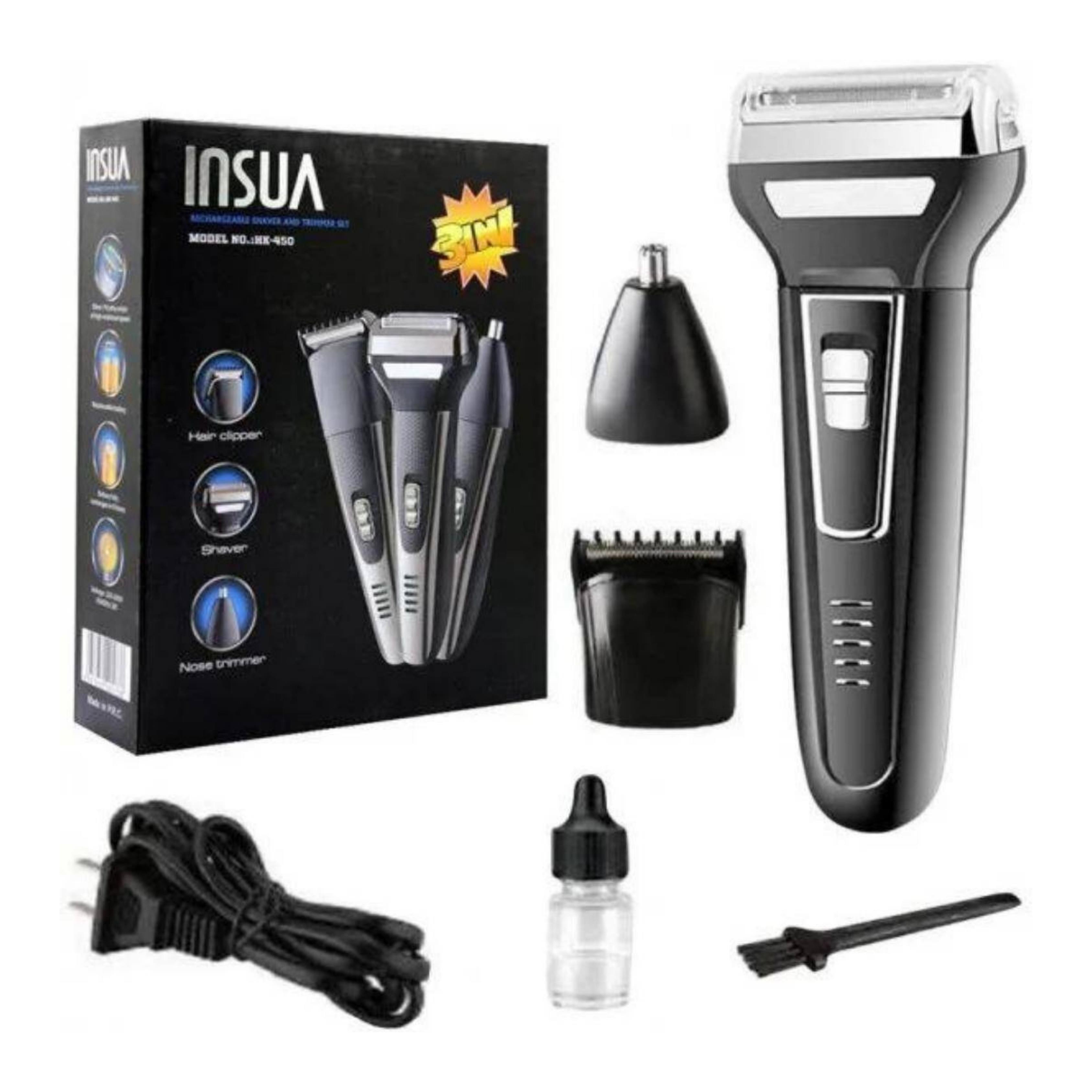 Insua 3In1 3 Başlıklı Tıraş Makinesi Seti