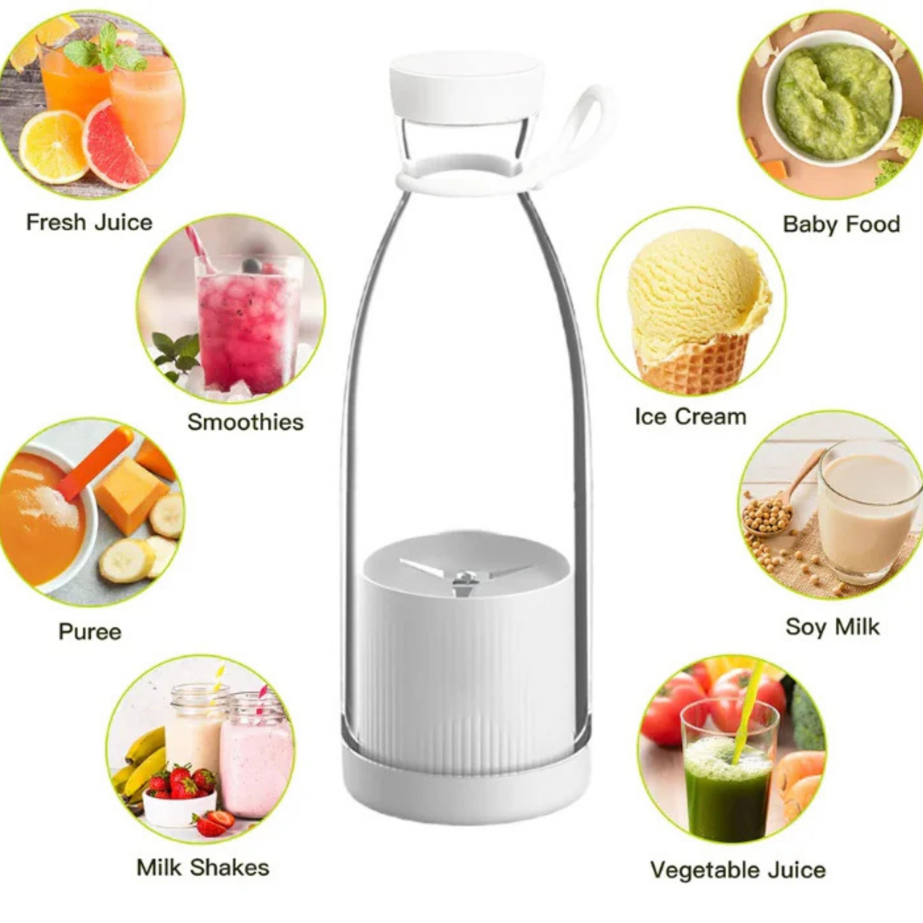Taşınabilir Elektrikli Usb Şarjlı Kablosuz Mini Bardak Blender
