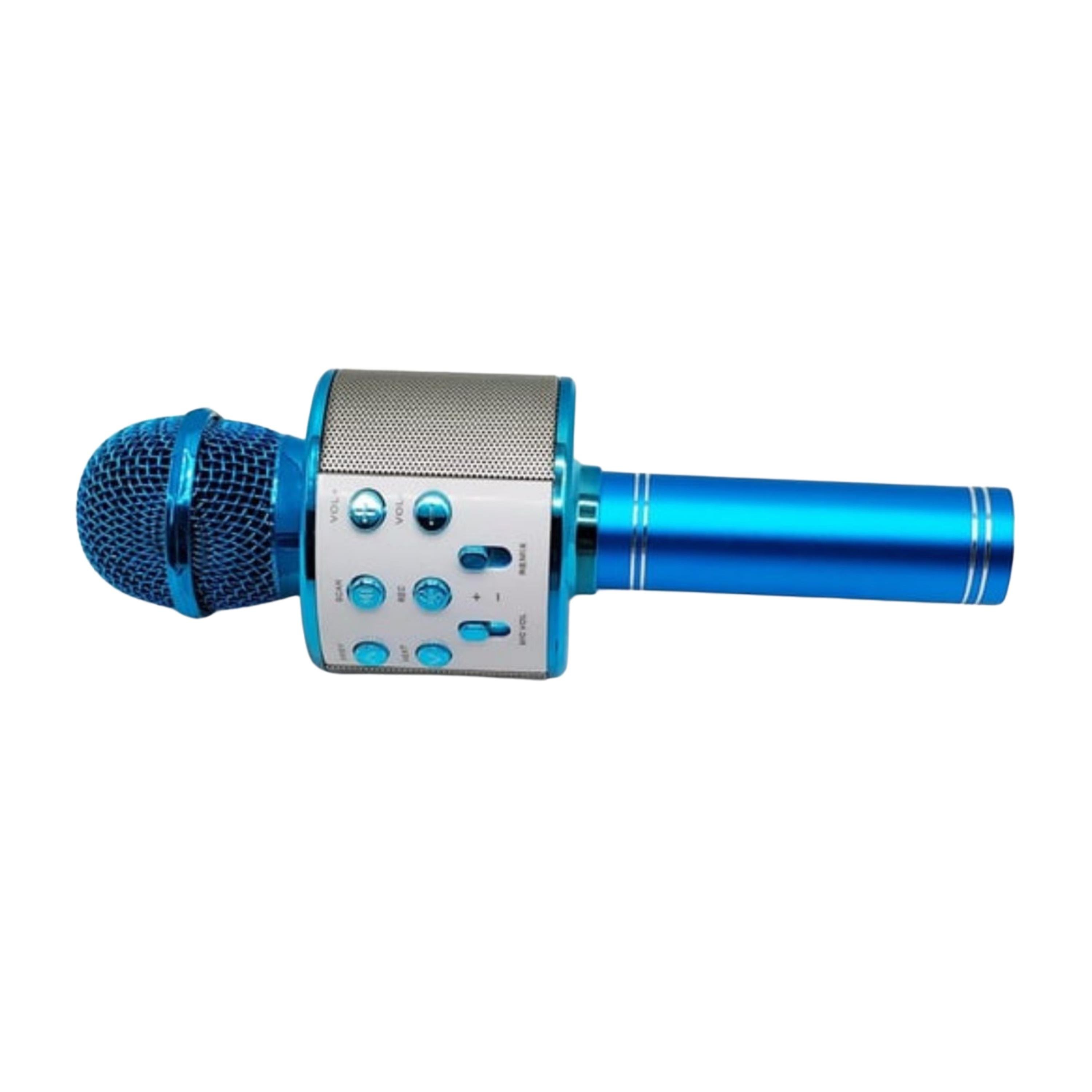 Mavi Bluetooth Bağlantılı Karaoke Mi̇krofon