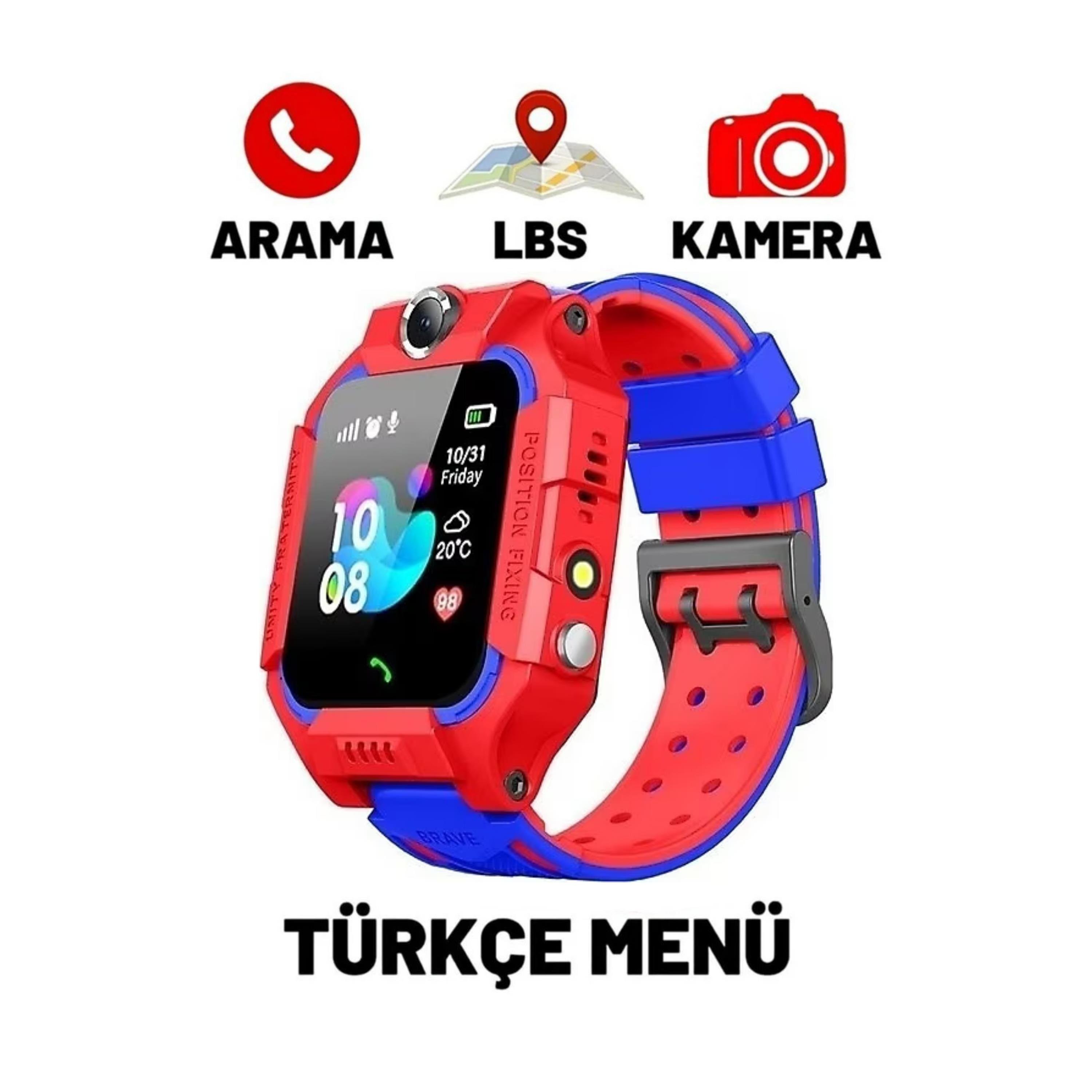 Kırmızı Sim Kartlı Çocuk Saati S10 Akıllı Saat