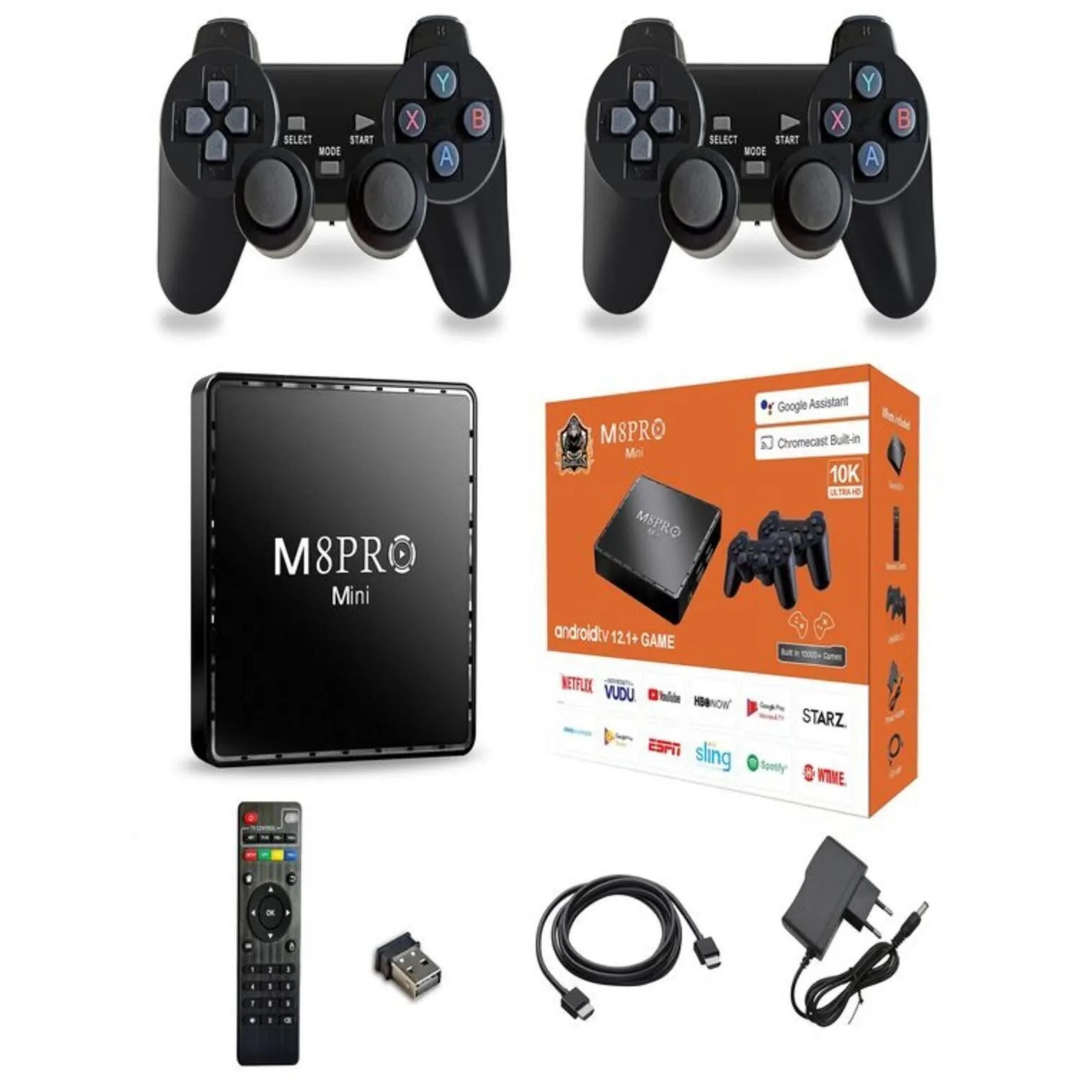 M8 Pro Mini Android Box Ve Game Box 2 Oyun Kolu Oyun Konsolu 2In1