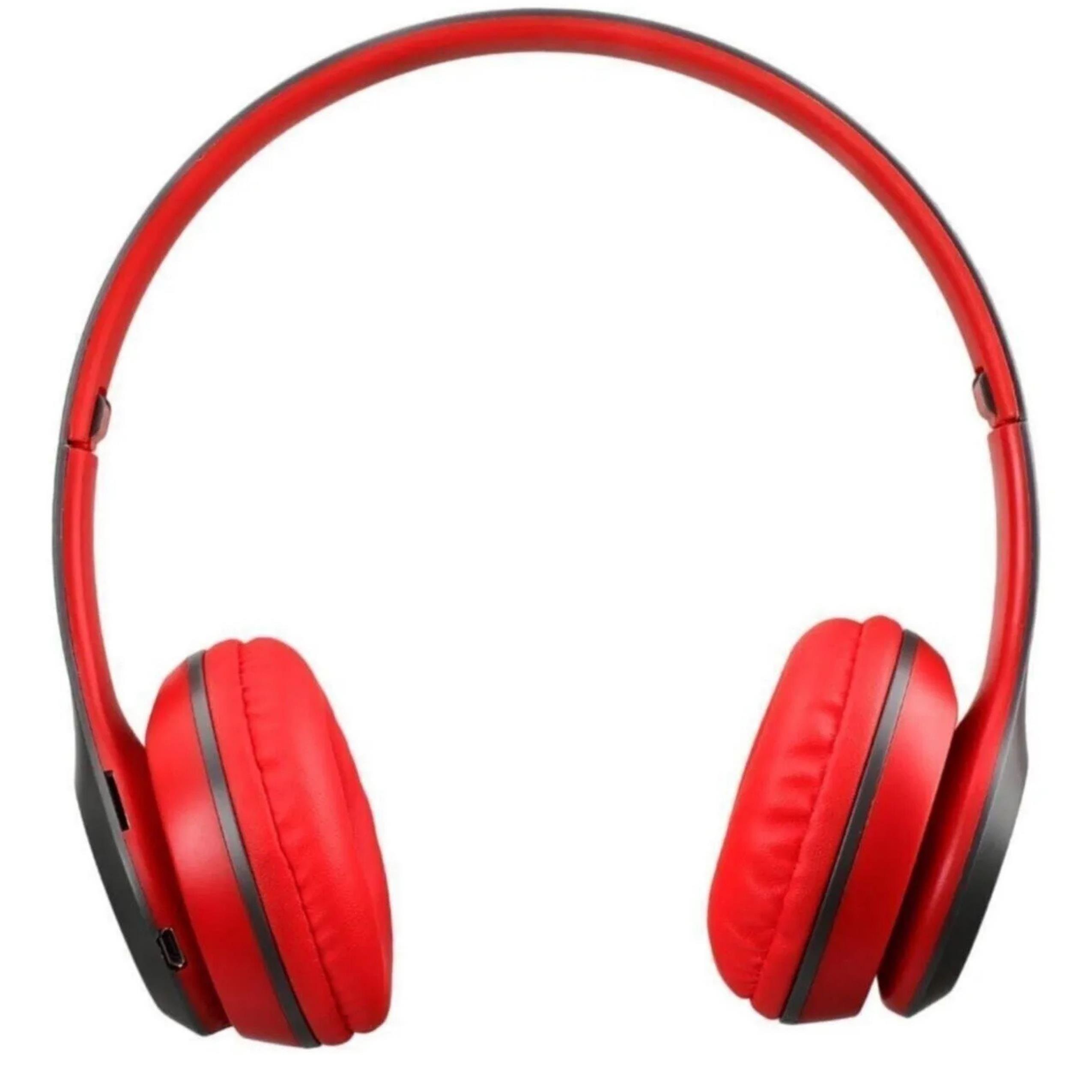 P47 Kırmızı Kulak Üstü Kablosuz Bluetooth Kulaklık