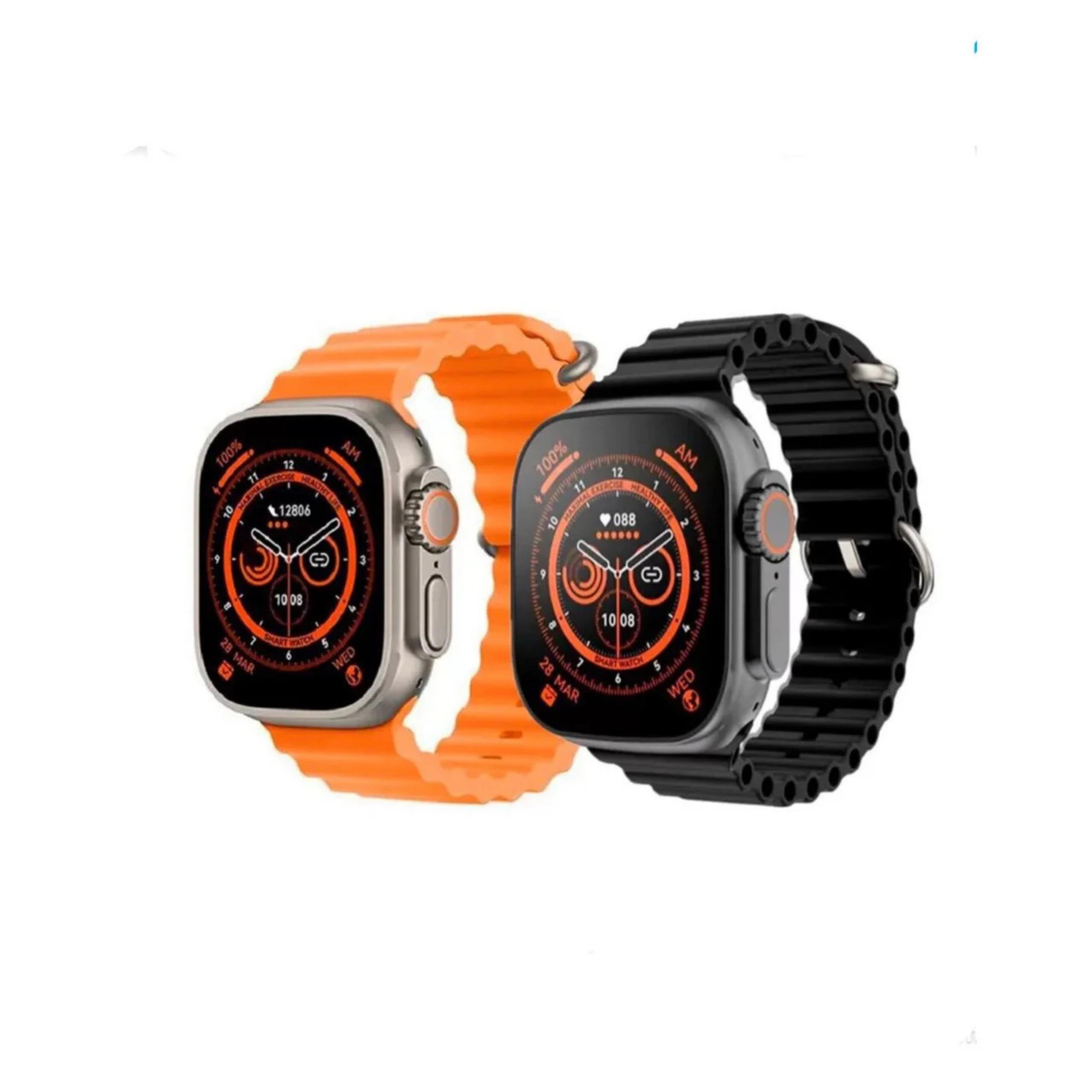 T10 Ultra 2.09 İnç 49mm Siyah Kasa Çift Kordonlu Akıllı Saat